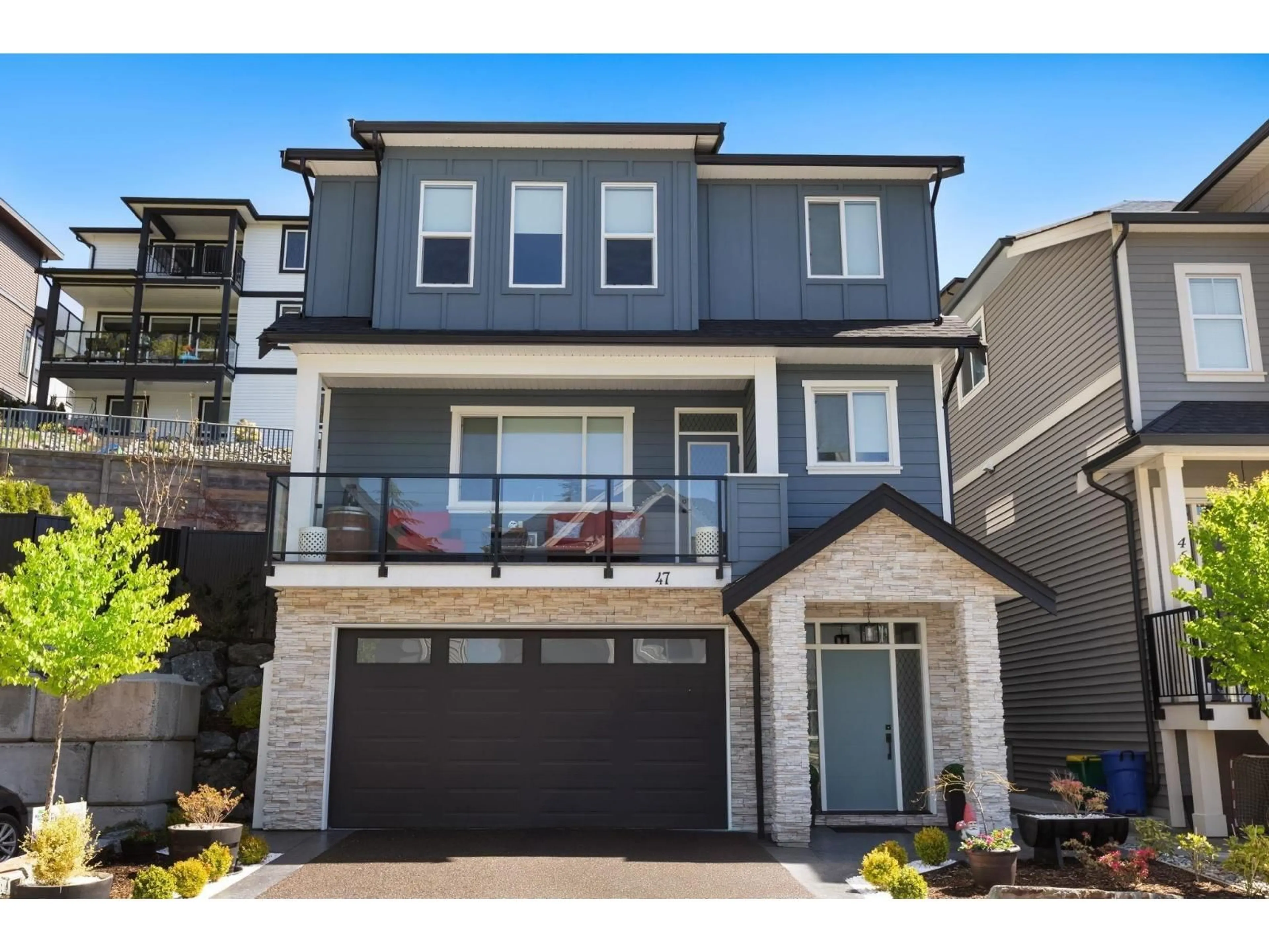 Home with brick exterior material, street for 47 - 4295 OLD CLAYBURN ROAD, Abbotsford British Columbia V2R5H2