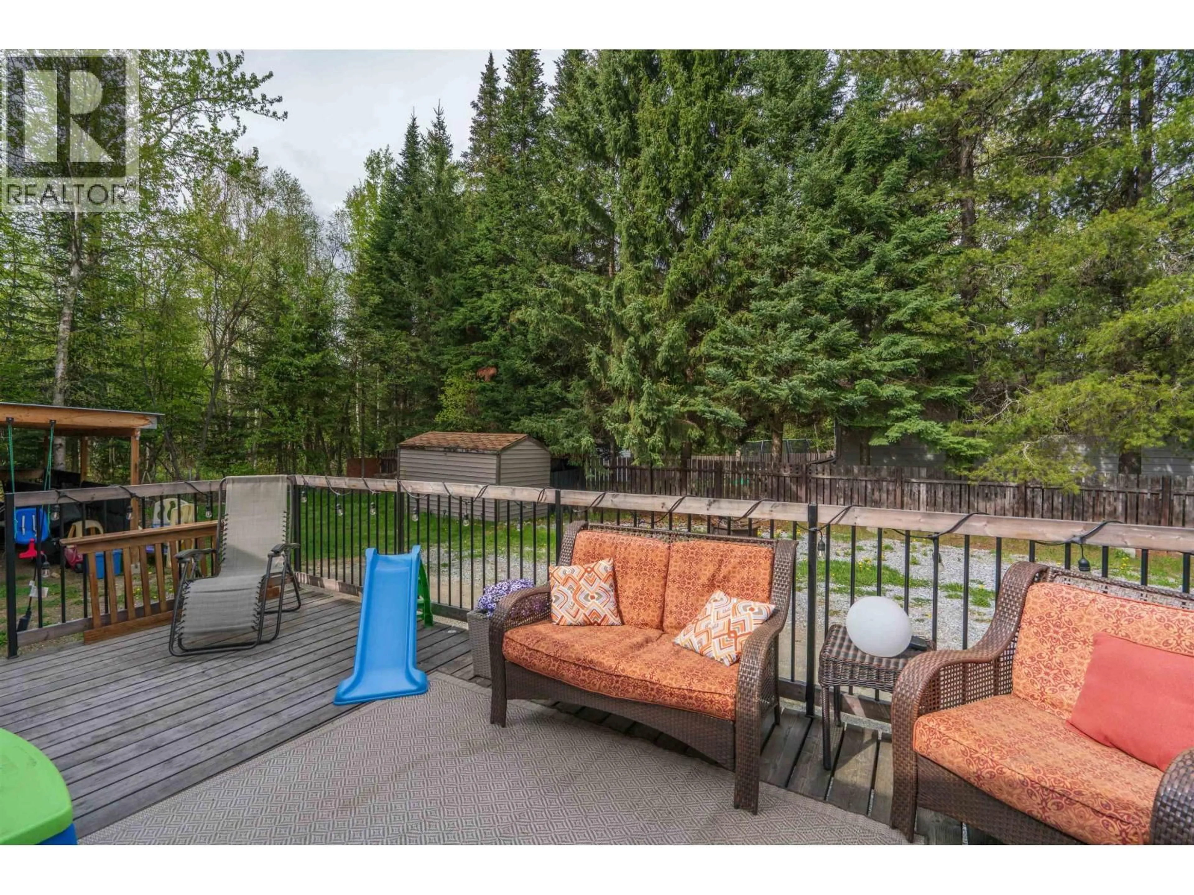 Patio, forest/trees view for 7243 GLENVIEW DRIVE, Prince George British Columbia V2K2P3