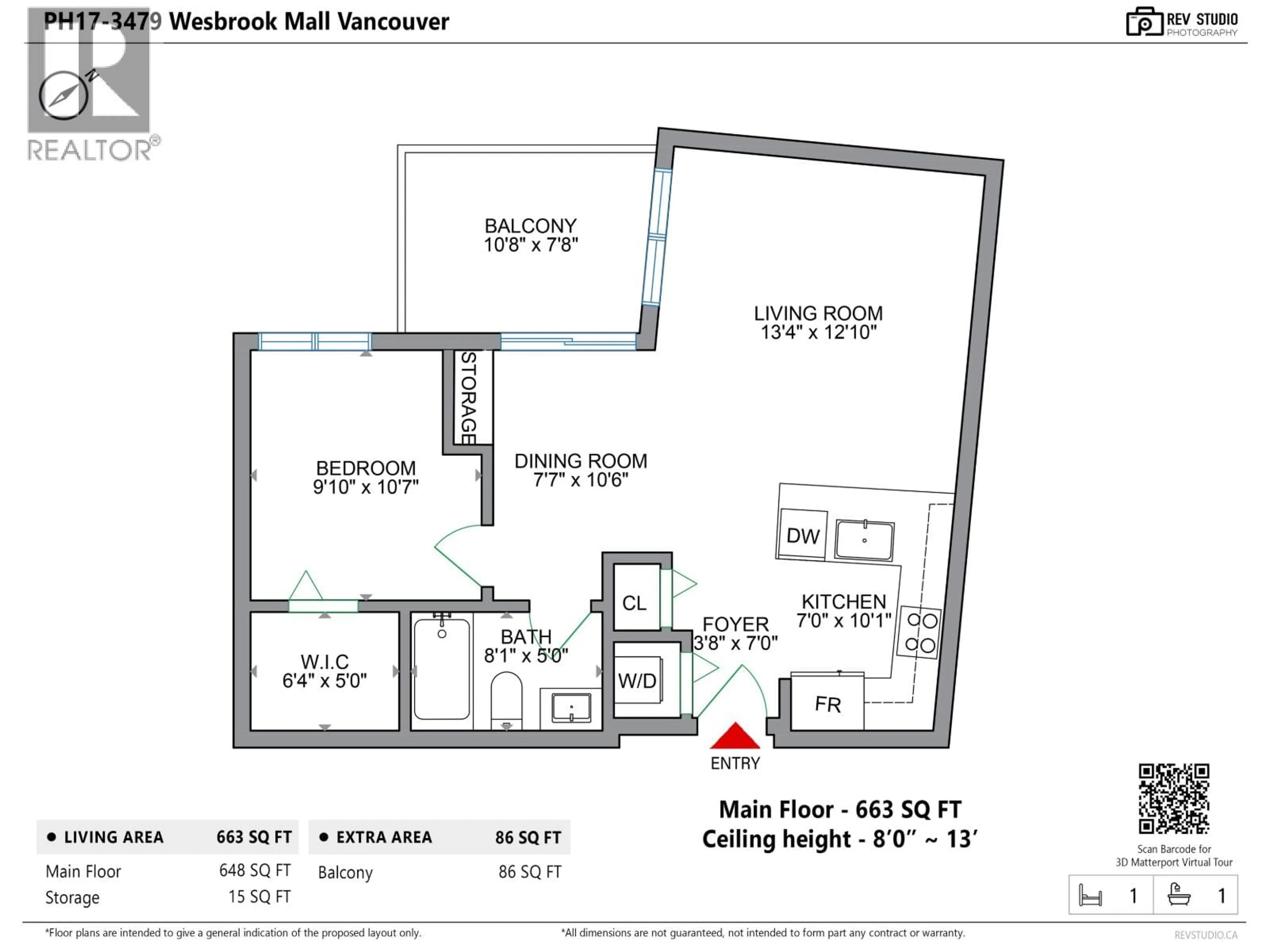 Floor plan for PH 17 - 3479 WESBROOK MALL, Vancouver British Columbia V6S0B7