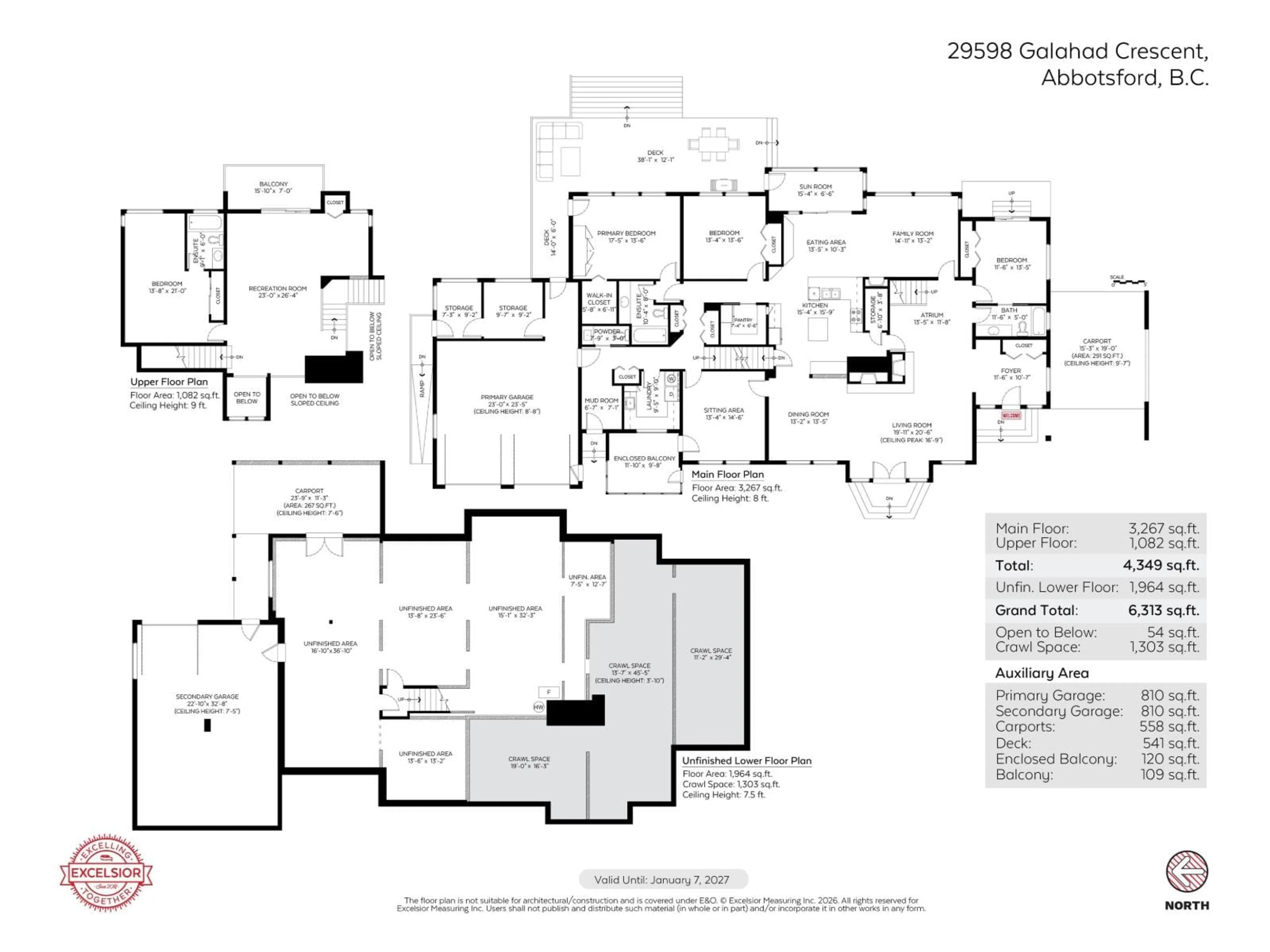 Floor plan for 29598 GALAHAD CRESCENT, Abbotsford British Columbia V4X2E4