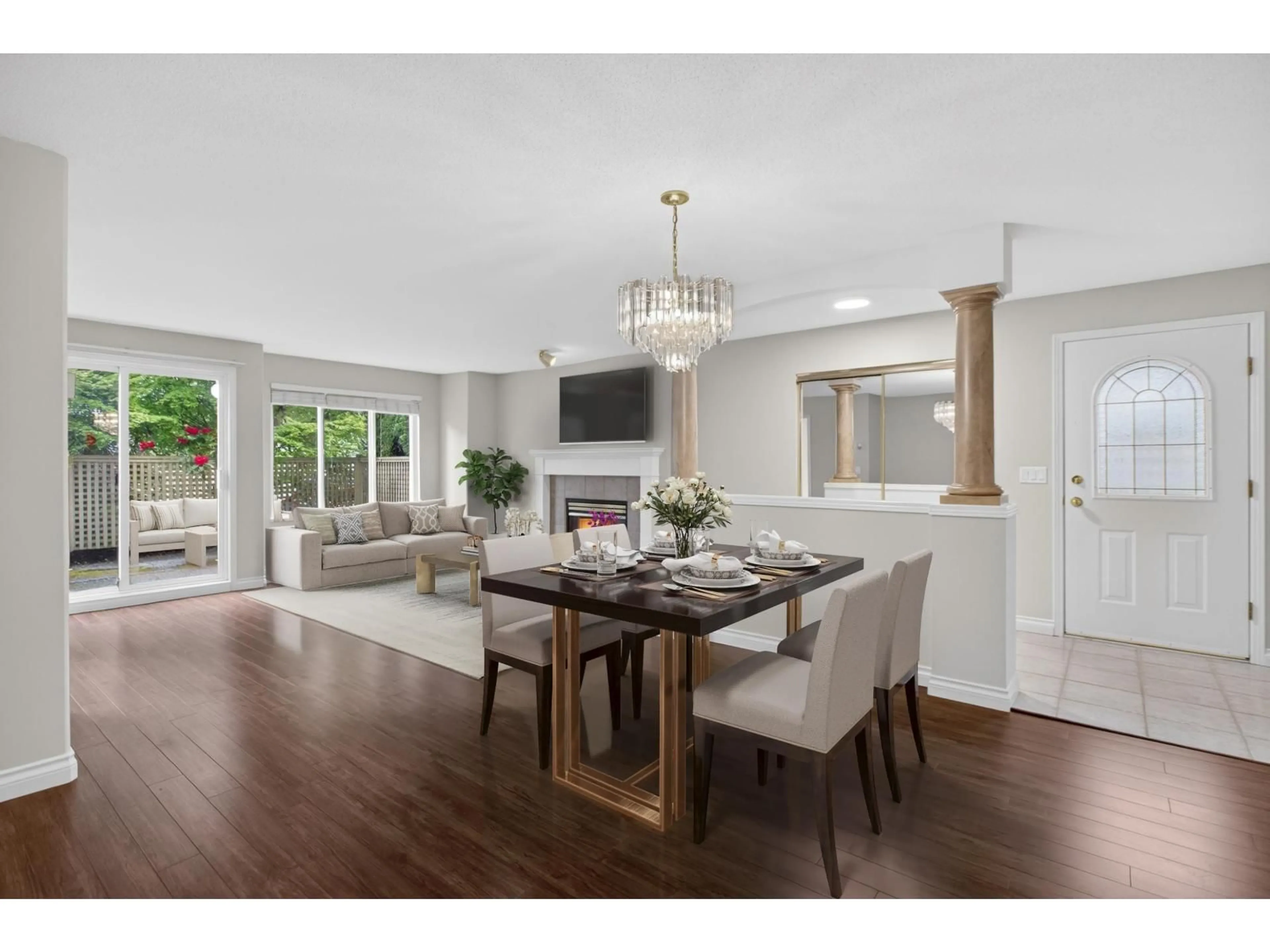 Open concept kitchen, wood/laminate floor for 144 - 13888 70 AVENUE, Surrey British Columbia V3W0R8