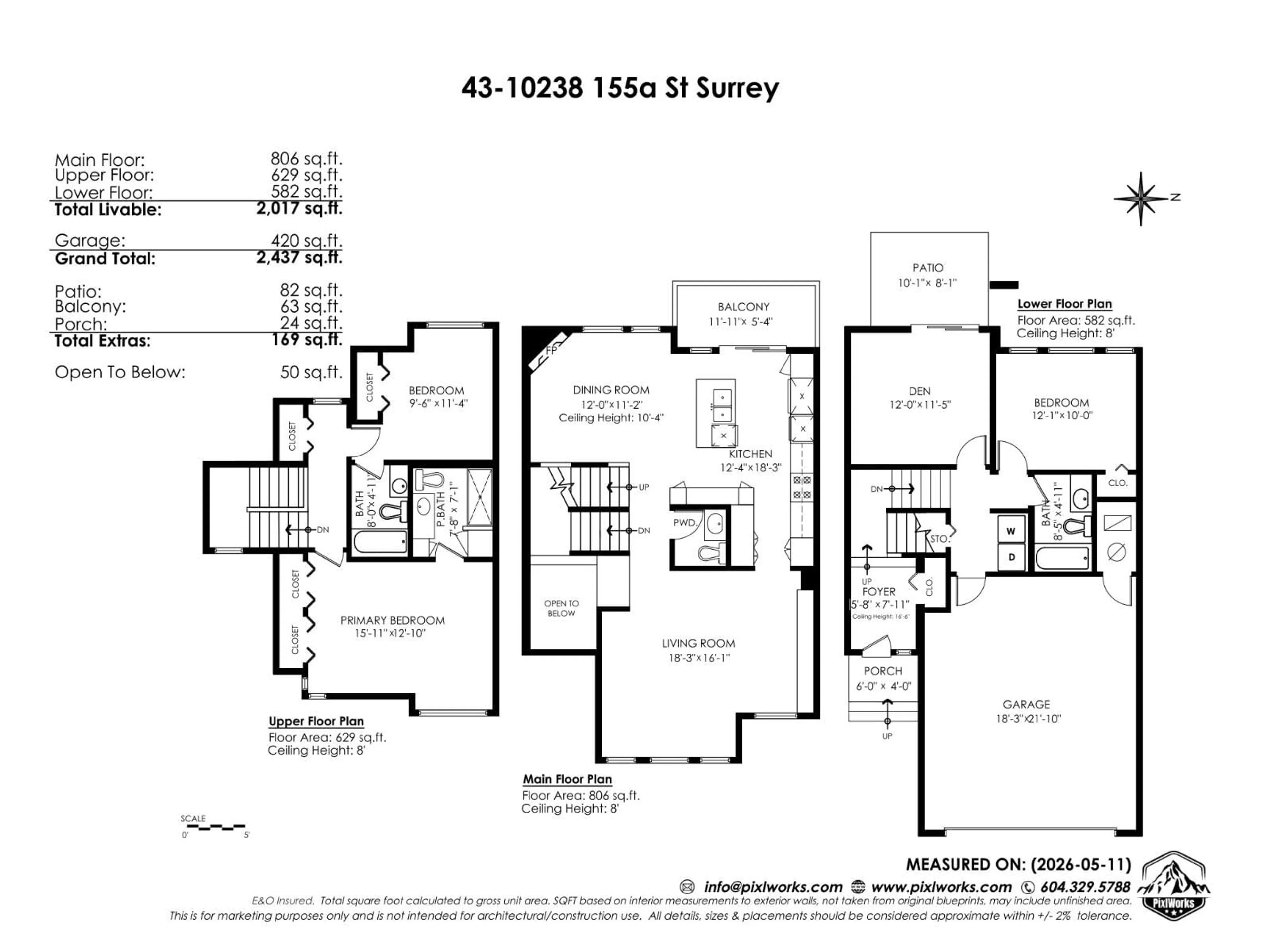 Floor plan for 43 - 10238 155A STREET, Surrey British Columbia V3R0V8