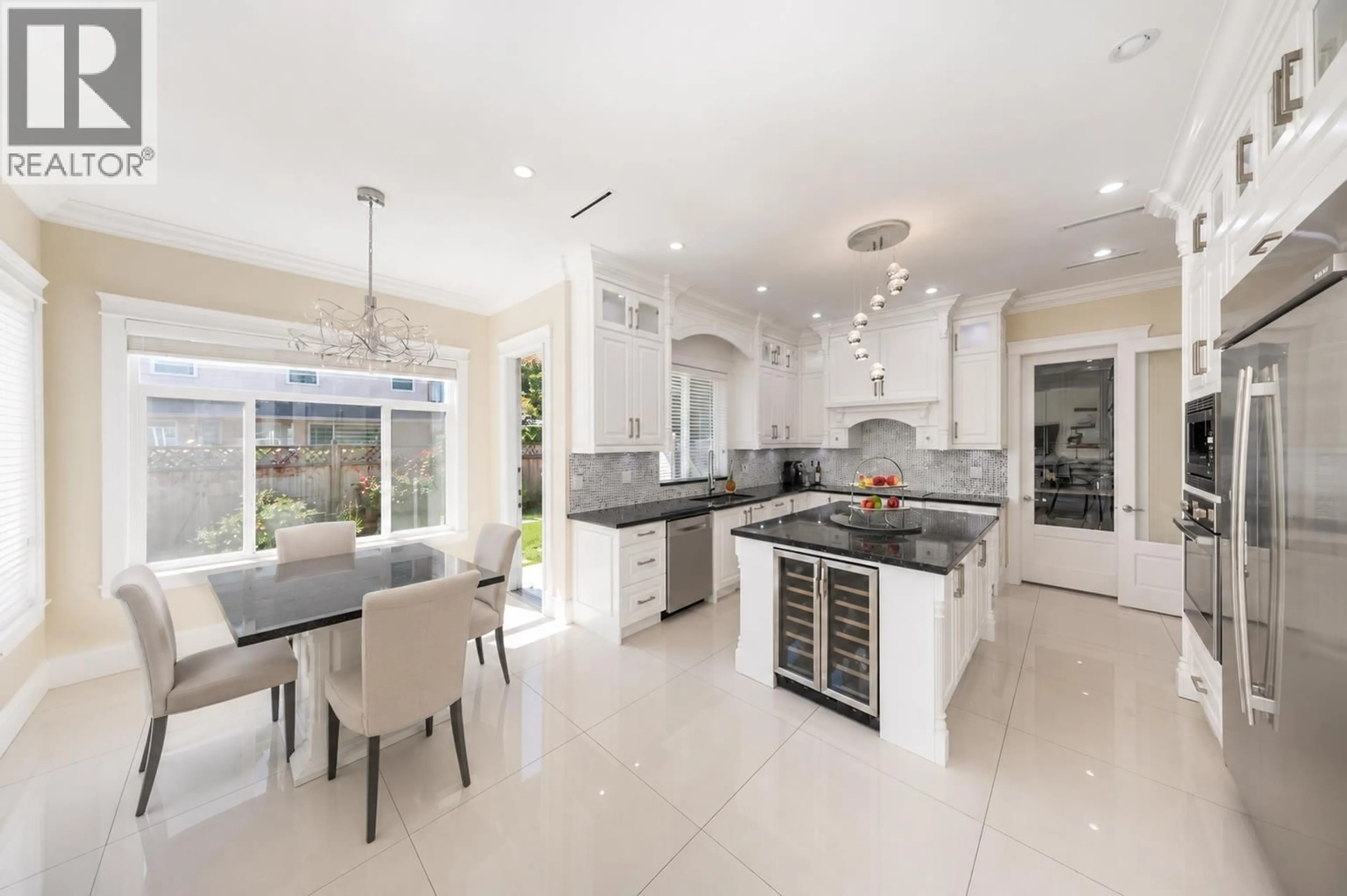 Contemporary kitchen, ceramic/tile floor for 6160 GRANVILLE AVENUE, Richmond British Columbia V7C1G1