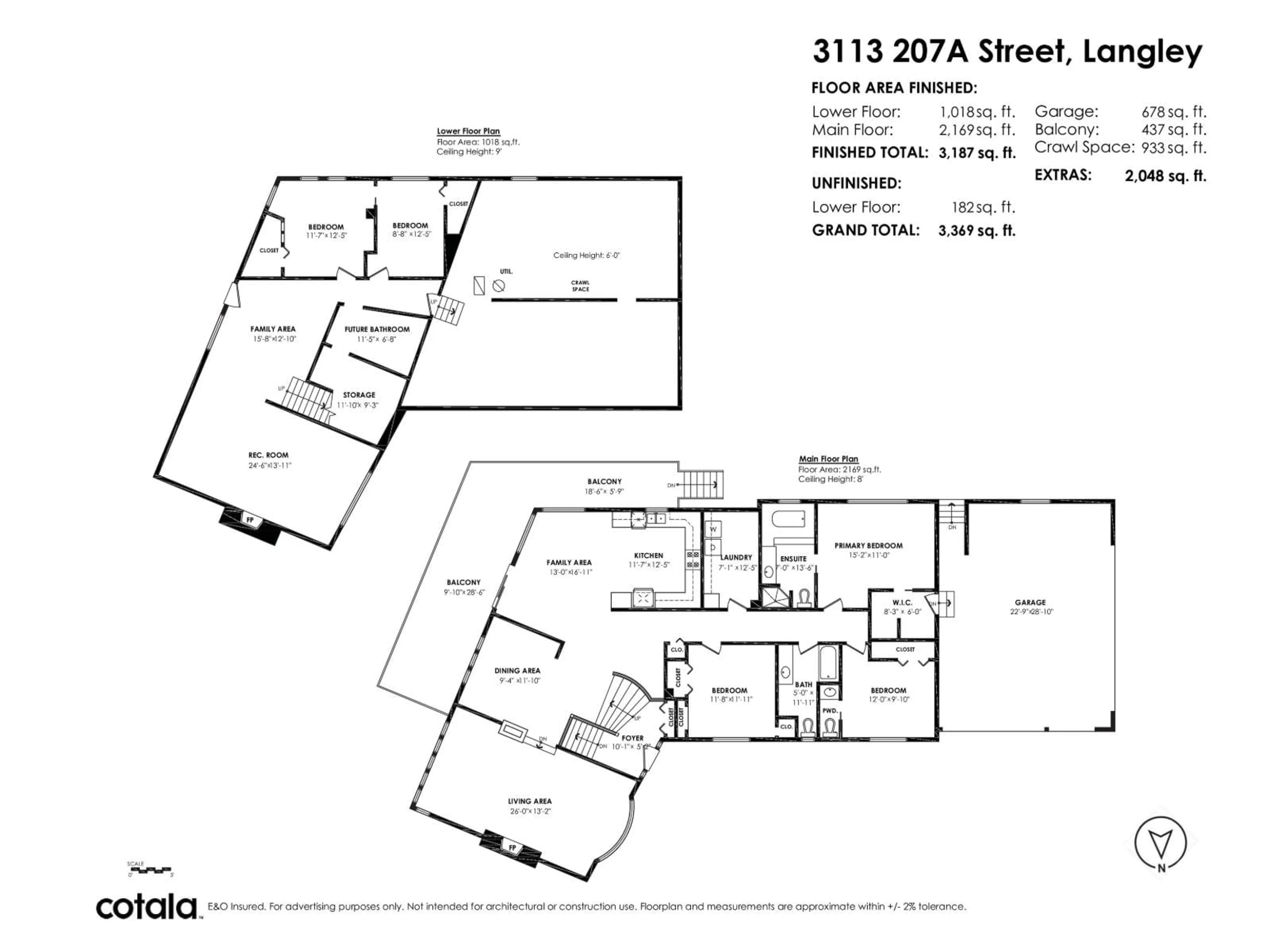 Floor plan for 3113 207A STREET, Langley British Columbia V2Z2C5
