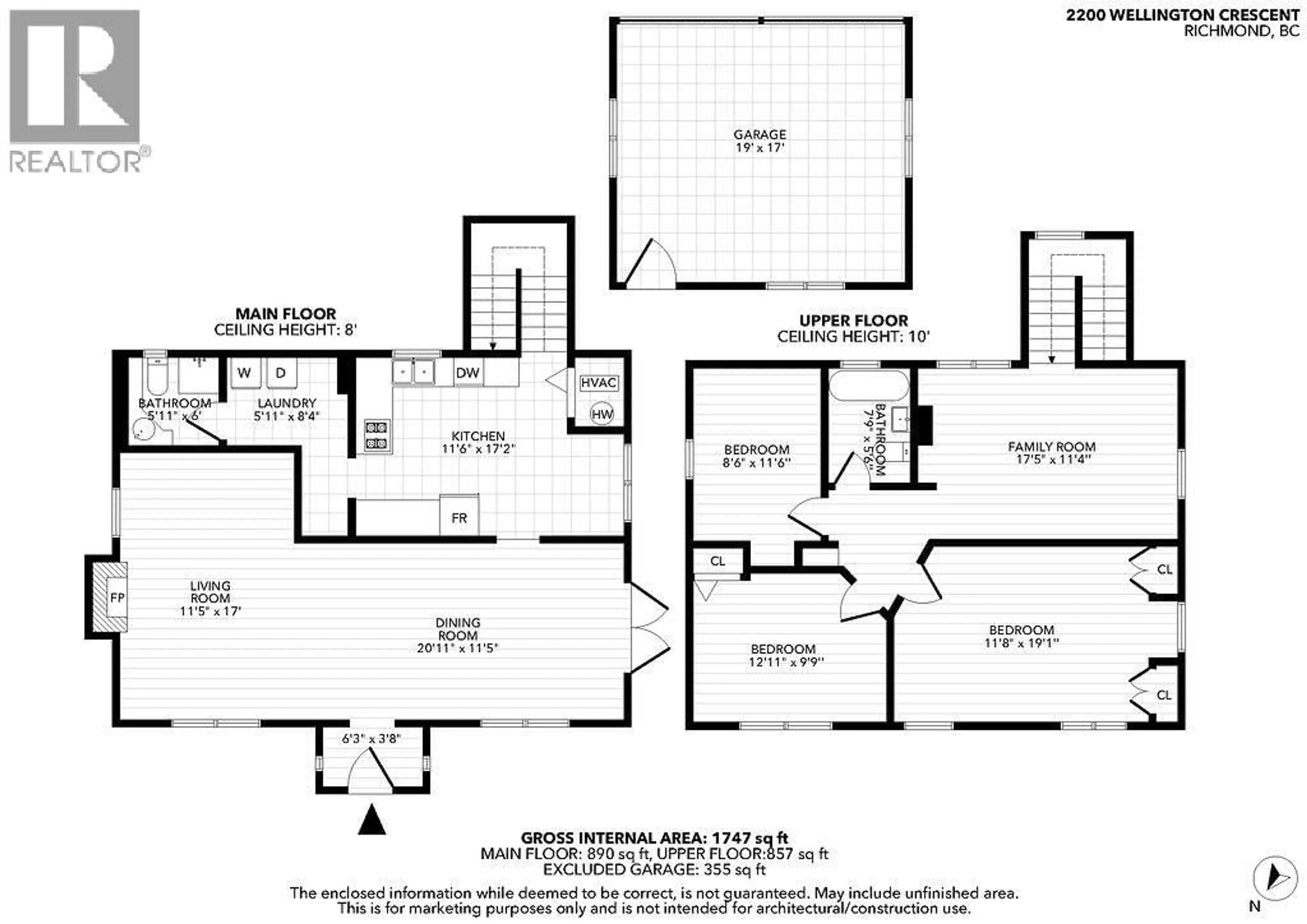 Floor plan for 2200 WELLINGTON CRESCENT, Richmond British Columbia V7B1H1