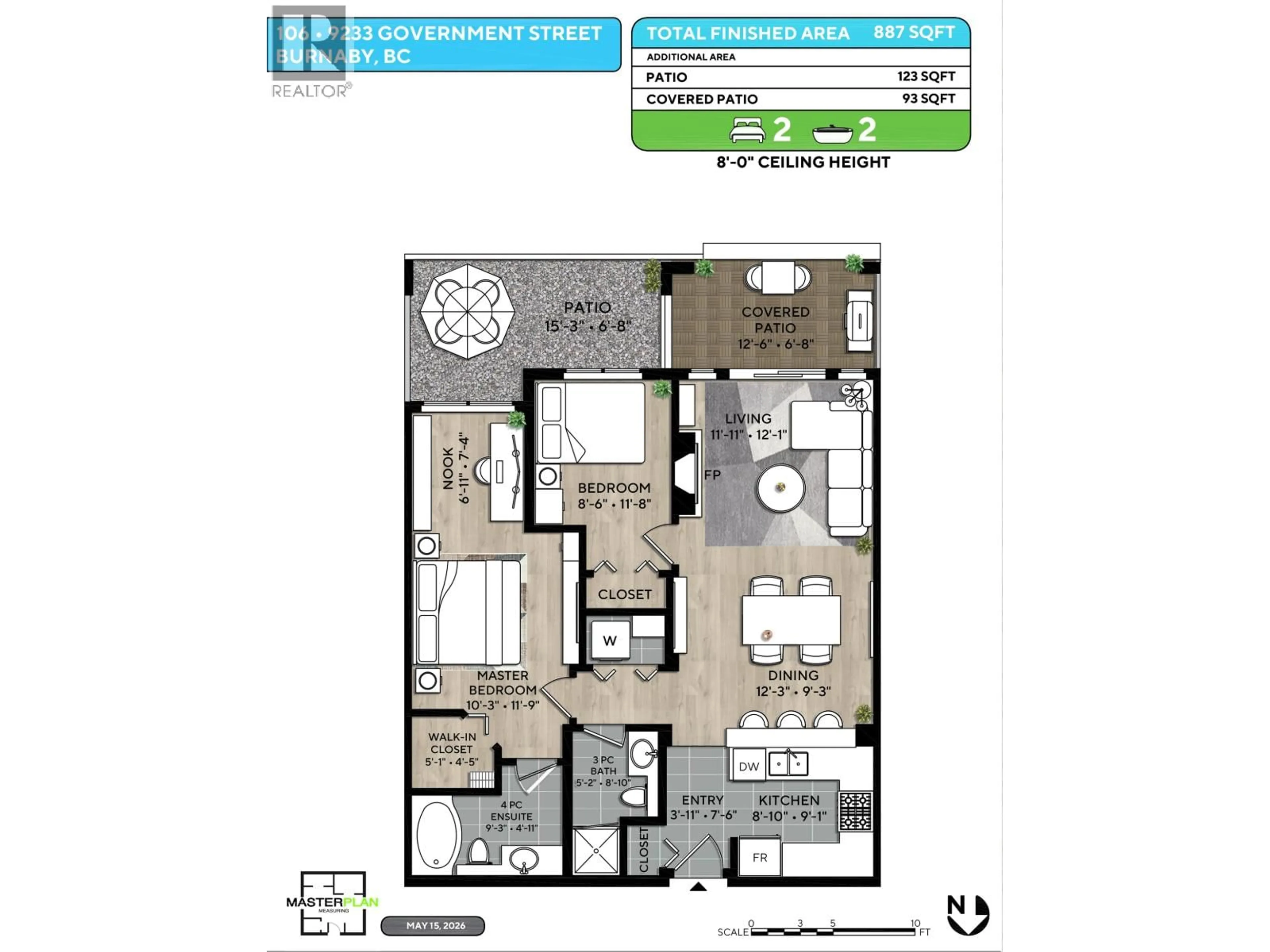 Floor plan for 106 - 9233 GOVERNMENT STREET, Burnaby British Columbia V3N0A3