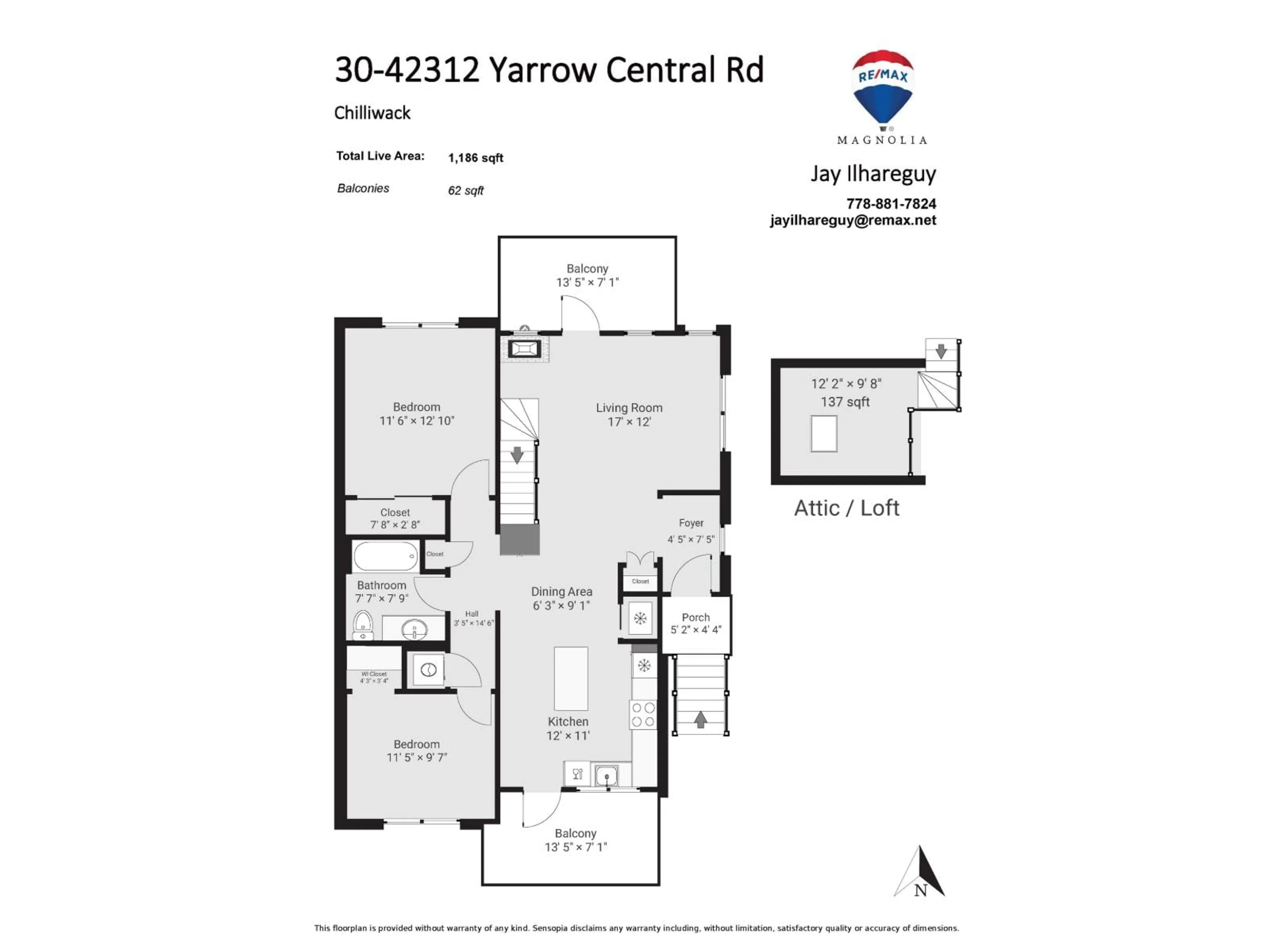Floor plan for 30 - 42312 YARROW CENTRAL ROAD, Yarrow British Columbia V2R5E2