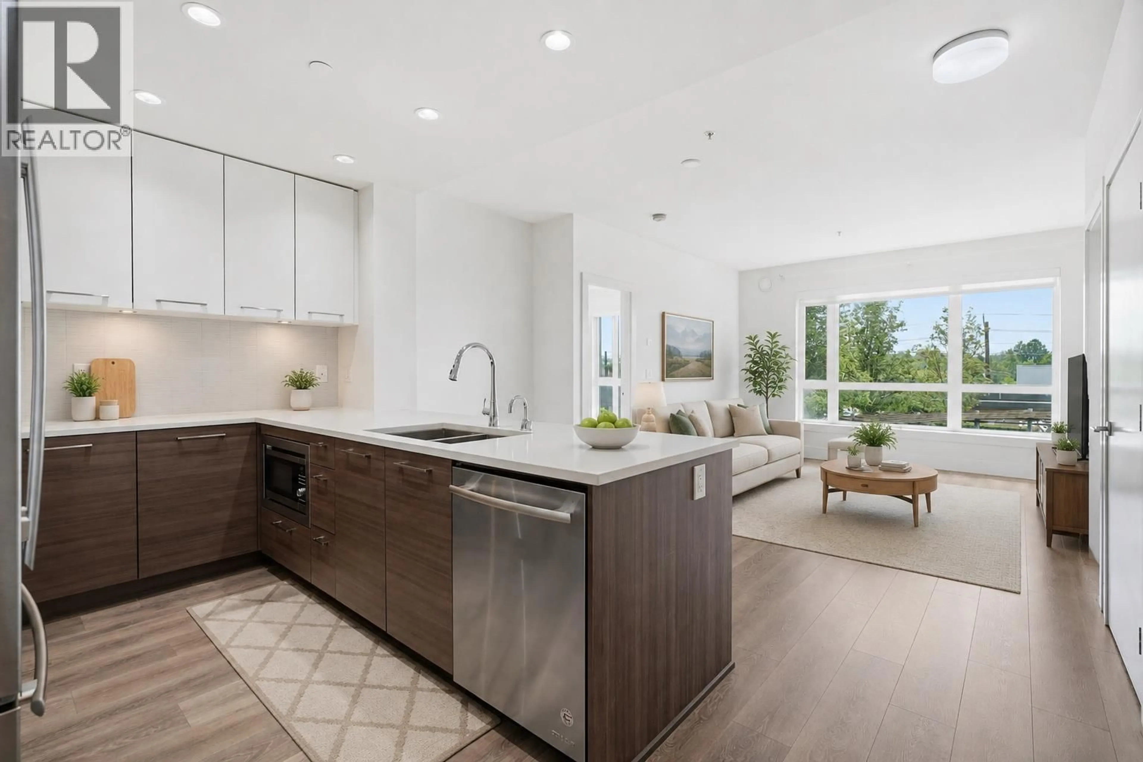 Open concept kitchen, ceramic/tile floor for 515 - 8580 RIVER DISTRICT CROSSING, Vancouver British Columbia V5S0B9