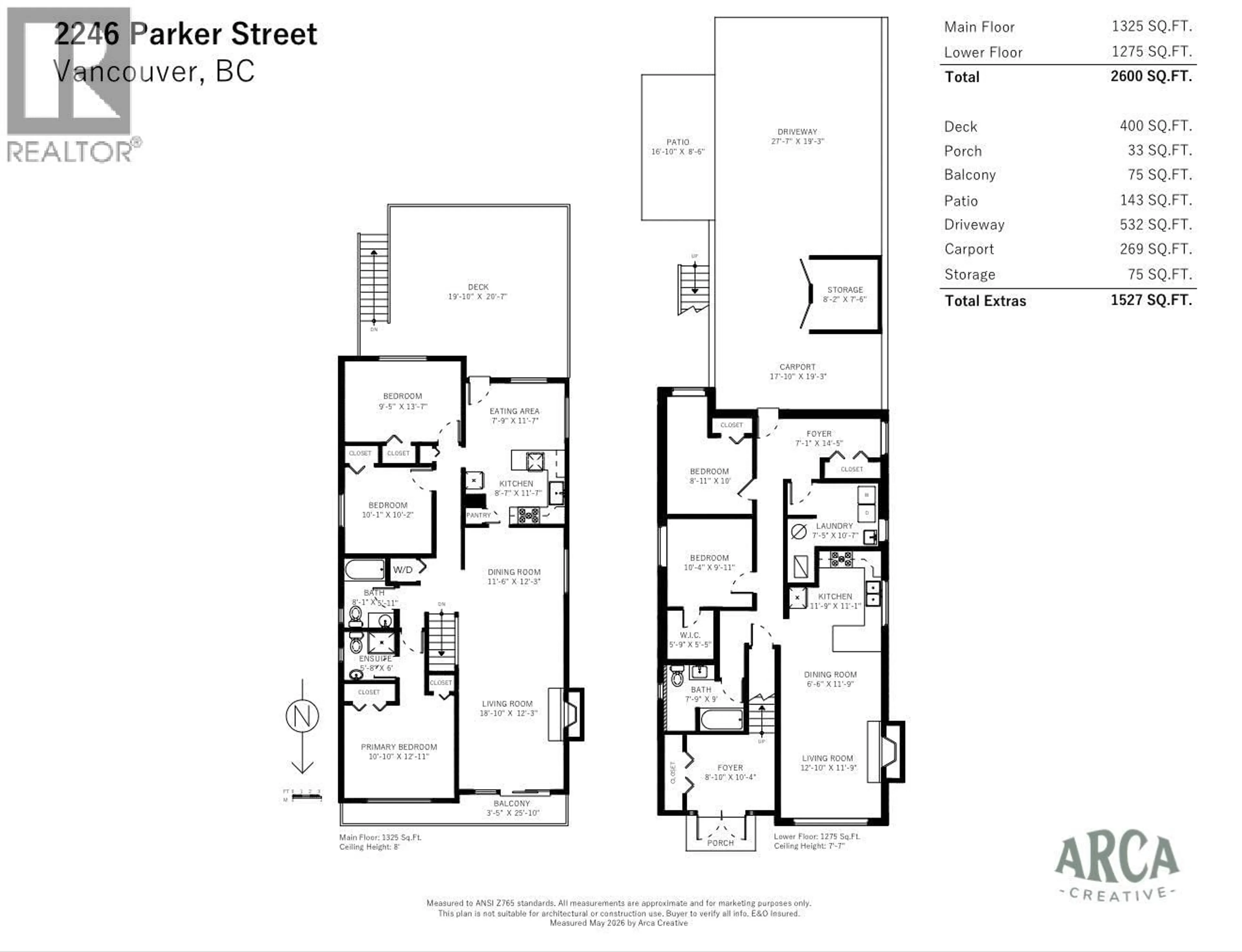 Floor plan for 2246 PARKER STREET, Vancouver British Columbia V5L2L9