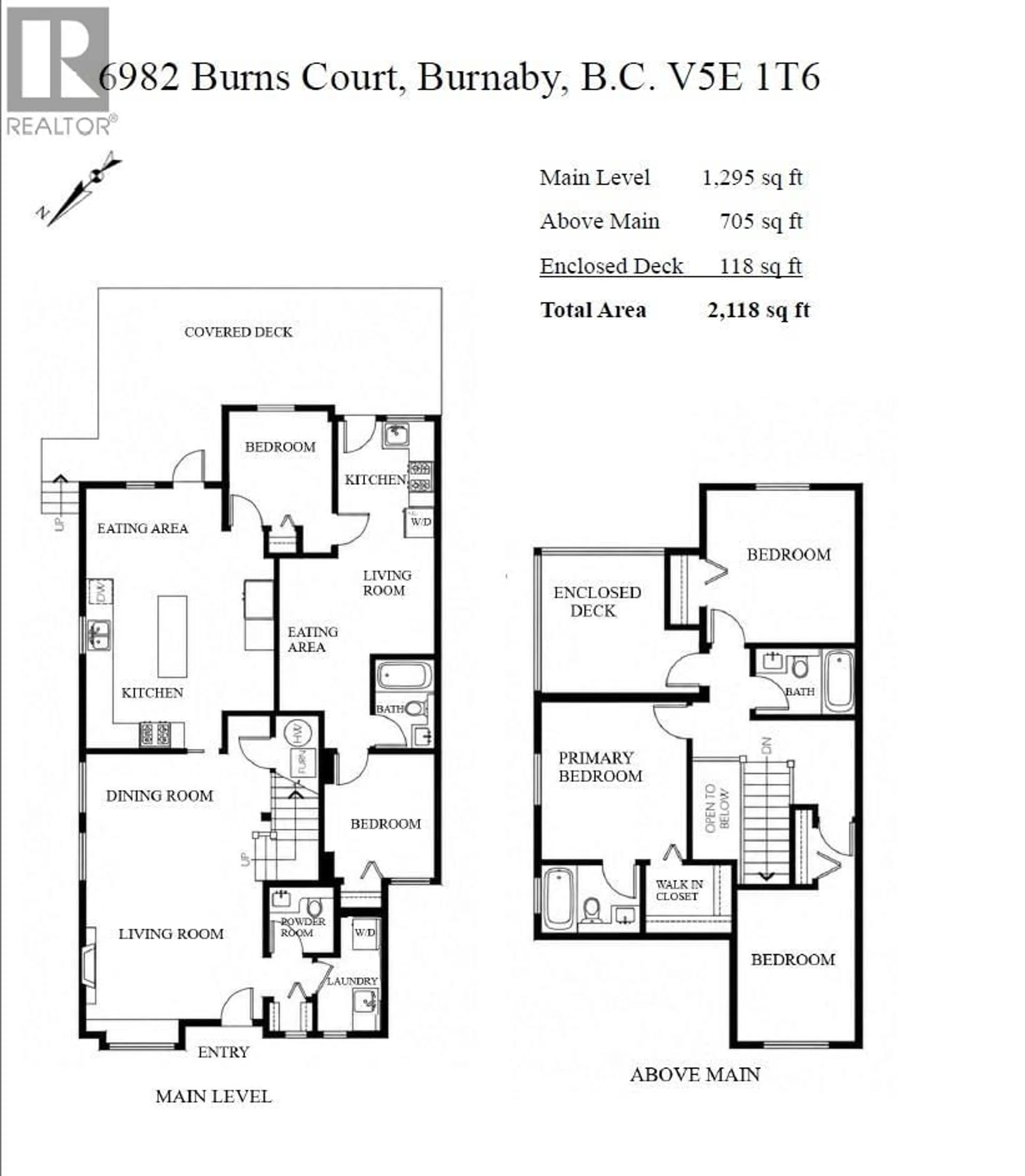 Floor plan for 6982 BURNS COURT, Burnaby British Columbia V5E1T6