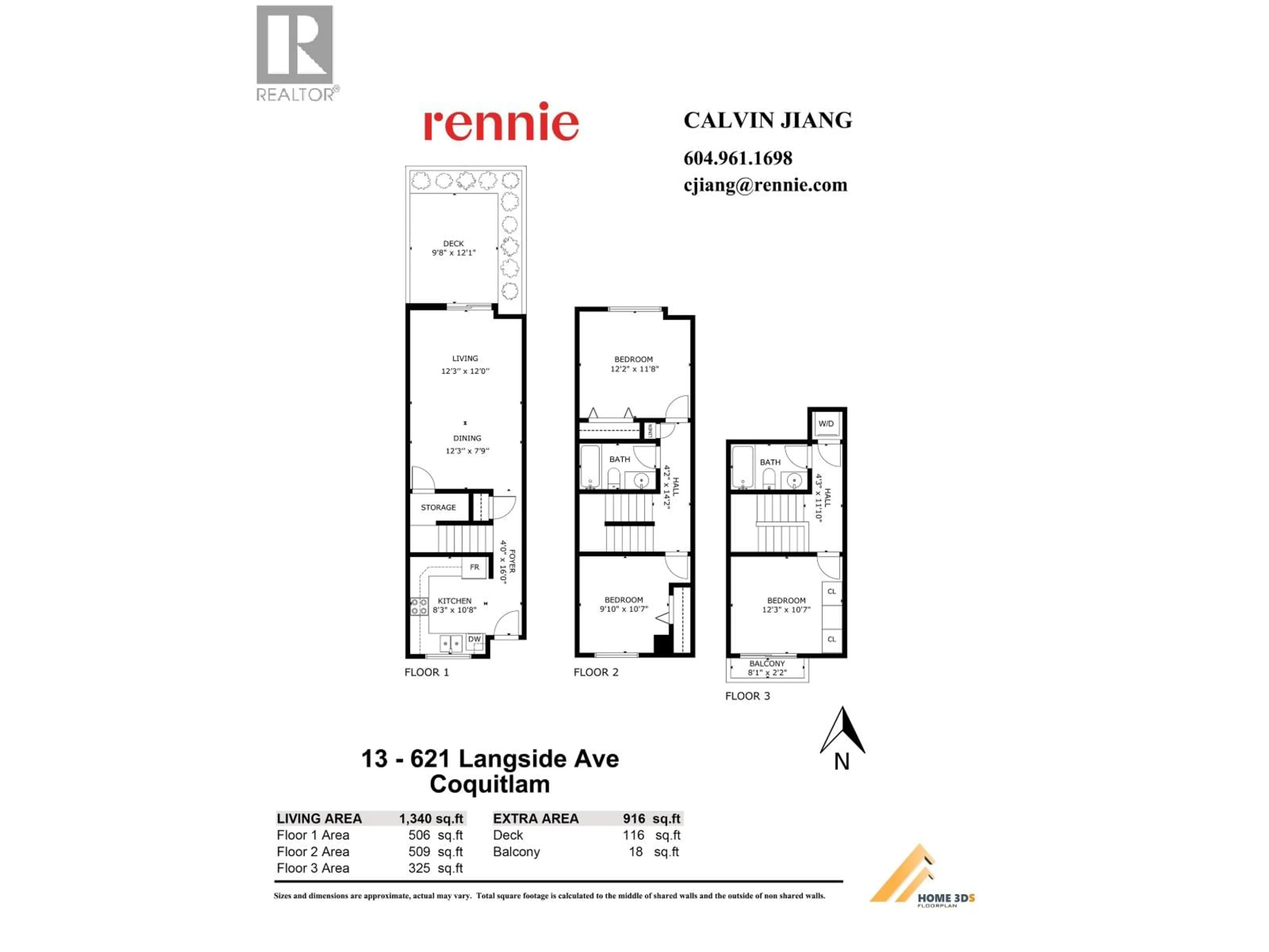Floor plan for 13 - 621 LANGSIDE AVENUE, Coquitlam British Columbia V3J0A8