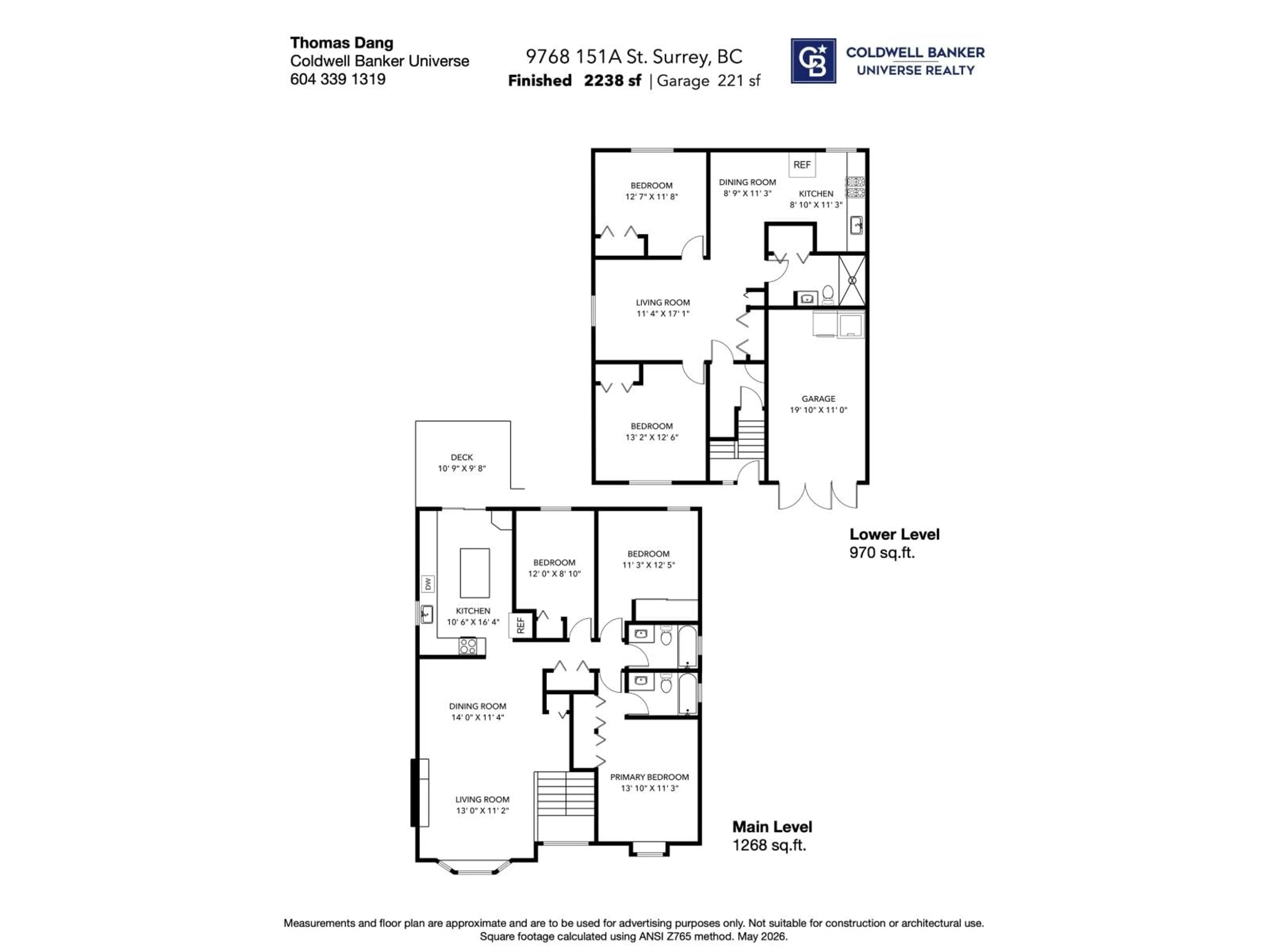Floor plan for 9768 151A STREET, Surrey British Columbia V3R8W8