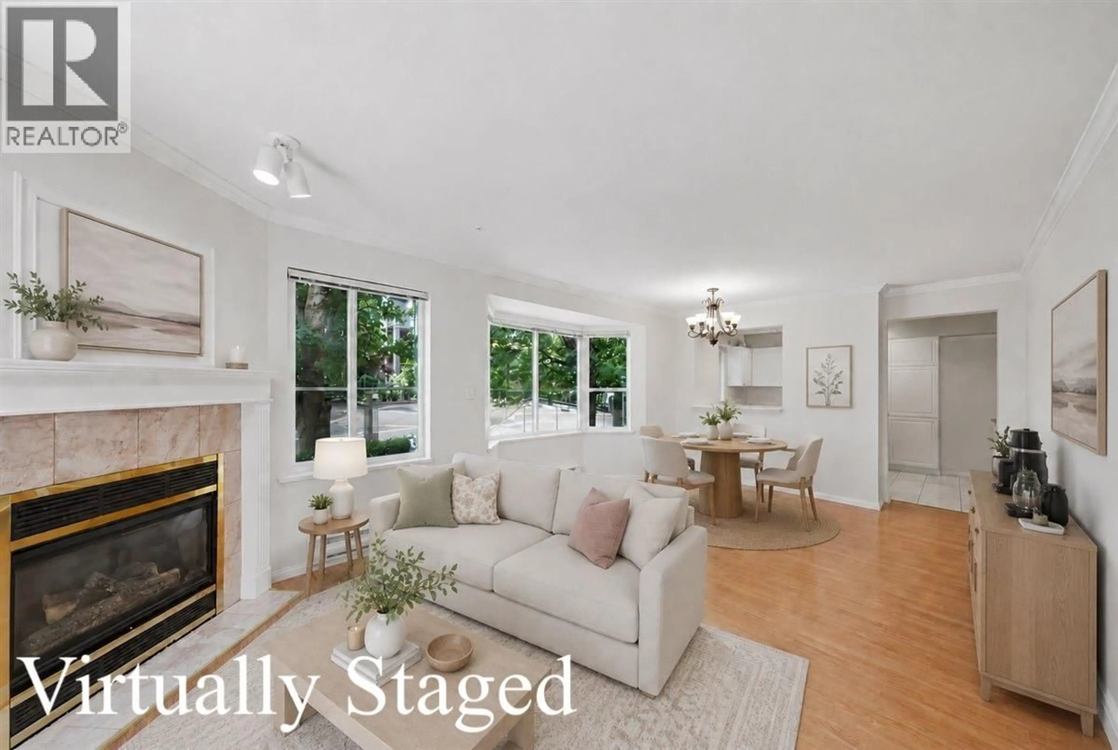 Living room with furniture, wood/laminate floor for 109 - 2620 JANE STREET, Port Coquitlam British Columbia V3C6J3