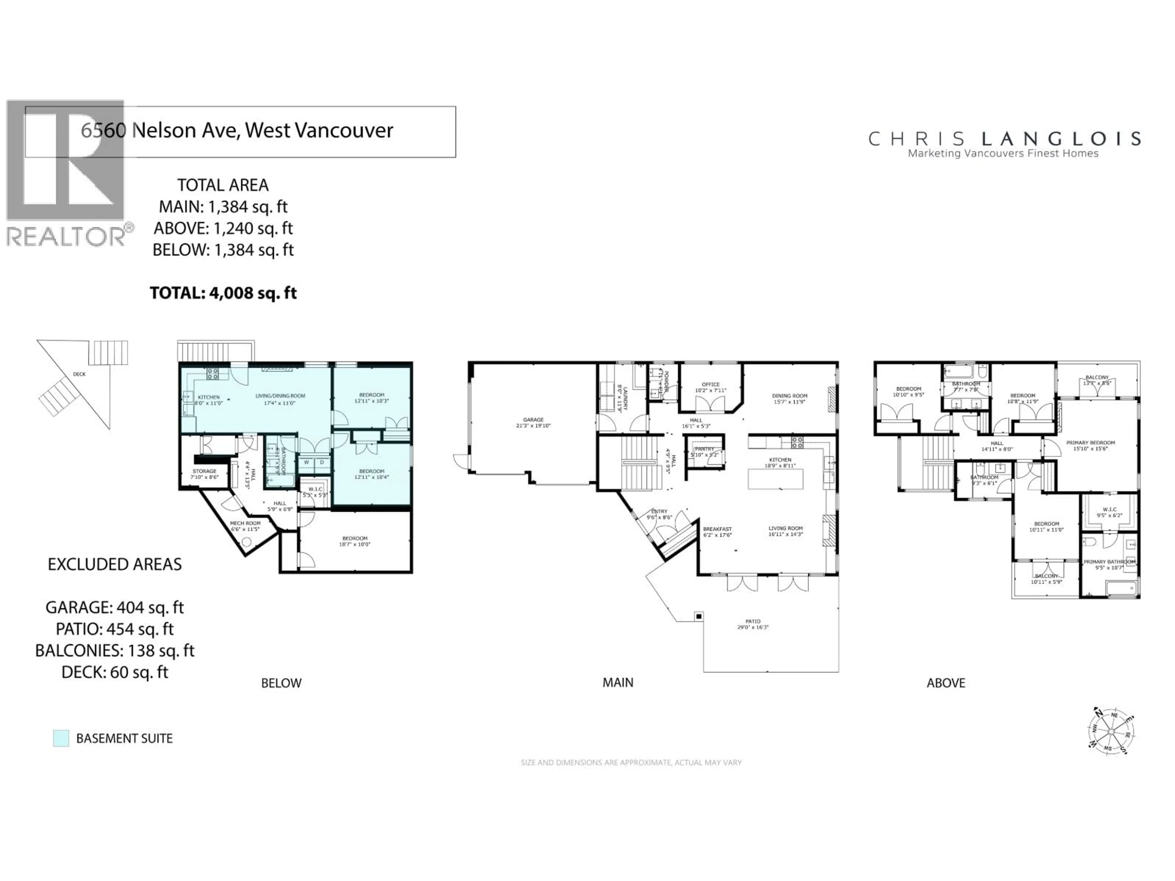 Floor plan for 6560 NELSON AVENUE, West Vancouver British Columbia V7W2A9