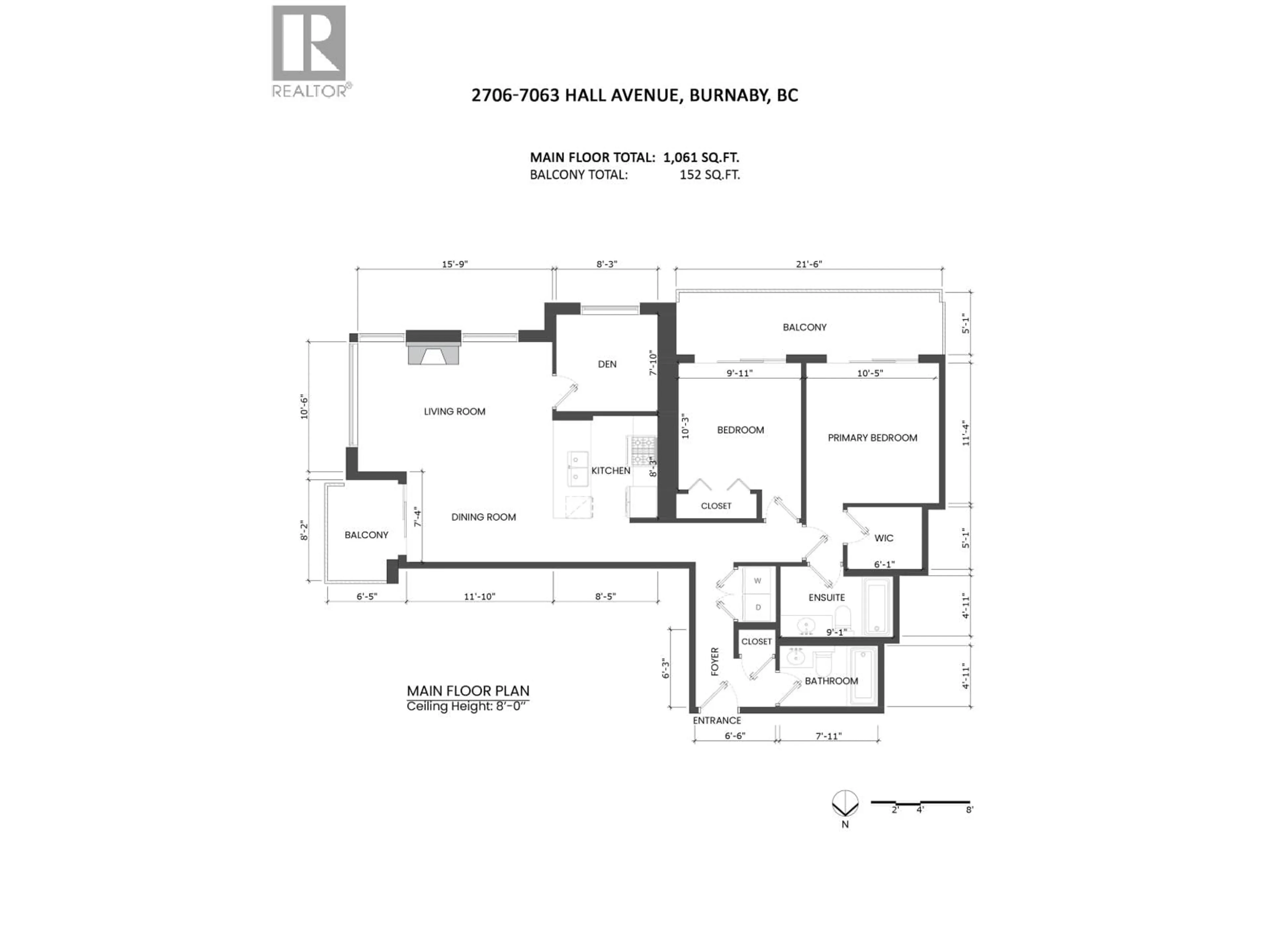 Floor plan for 2706 - 7063 HALL AVENUE, Burnaby British Columbia V5E0A5
