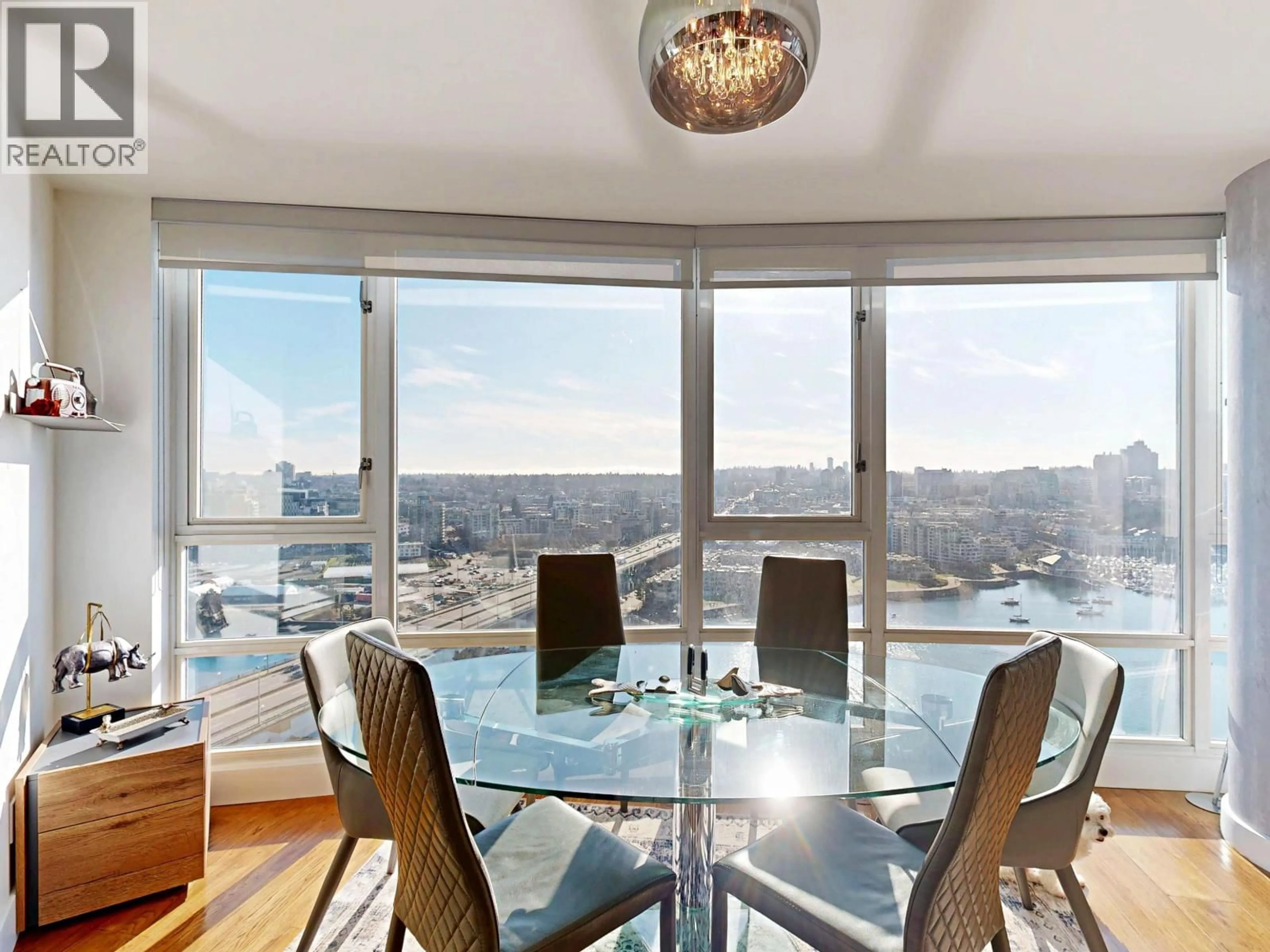 Dining room, wood/laminate floor for 2706 - 1033 MARINASIDE CRESCENT, Vancouver British Columbia V6Z3A3