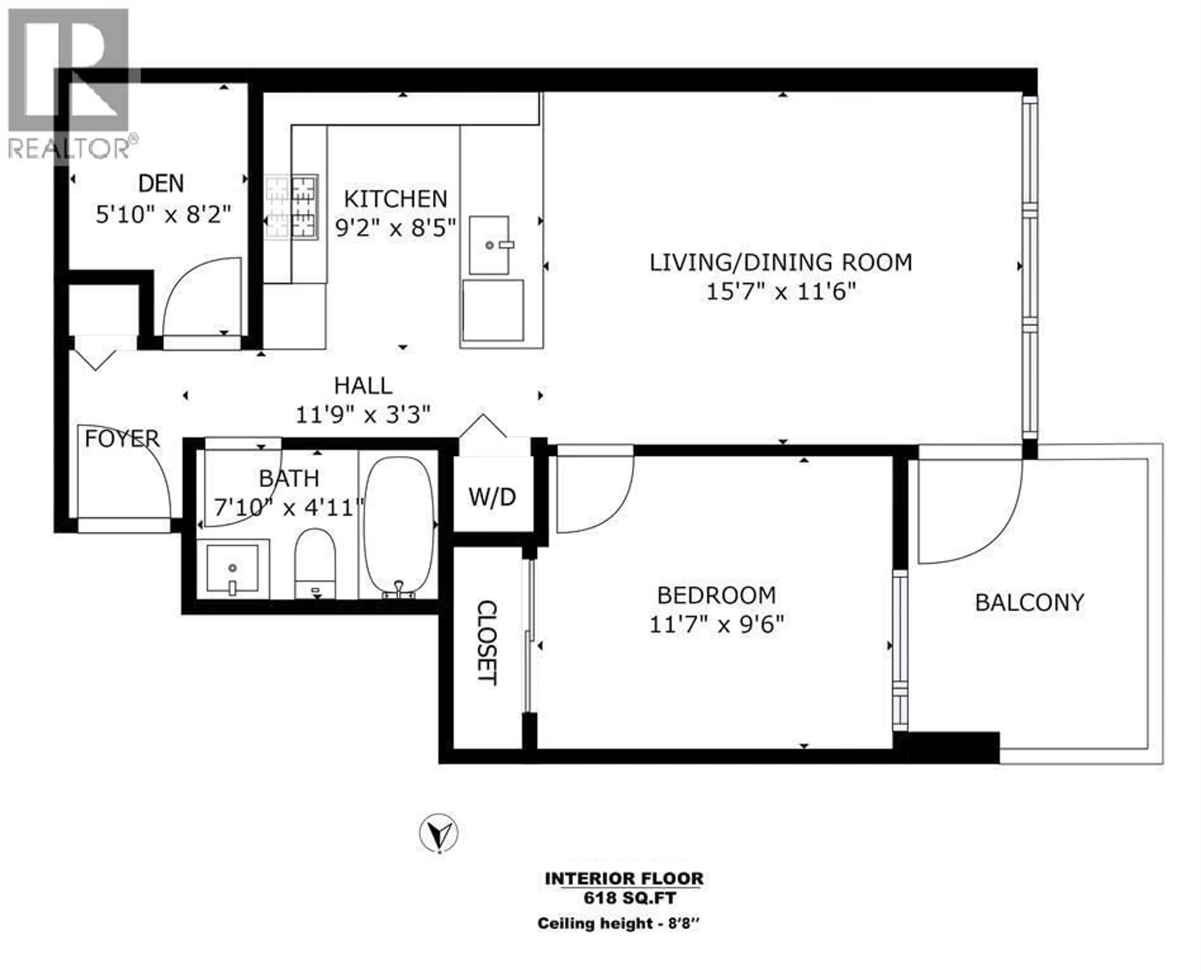 Floor plan for 807 - 6588 NELSON AVENUE, Burnaby British Columbia V5H0E8