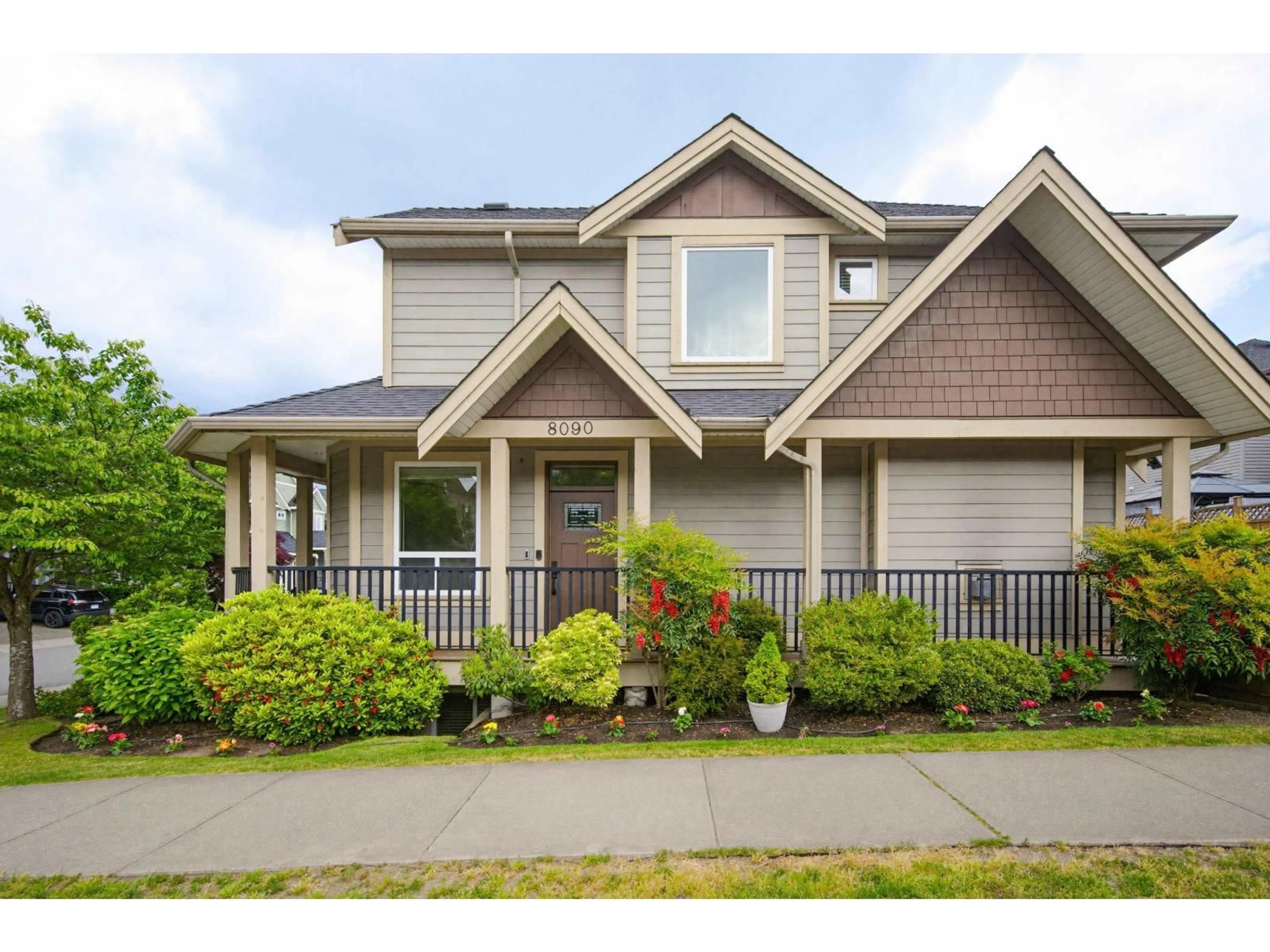Home with vinyl exterior material, street for 8090 209 STREET, Langley British Columbia V2Y0R2