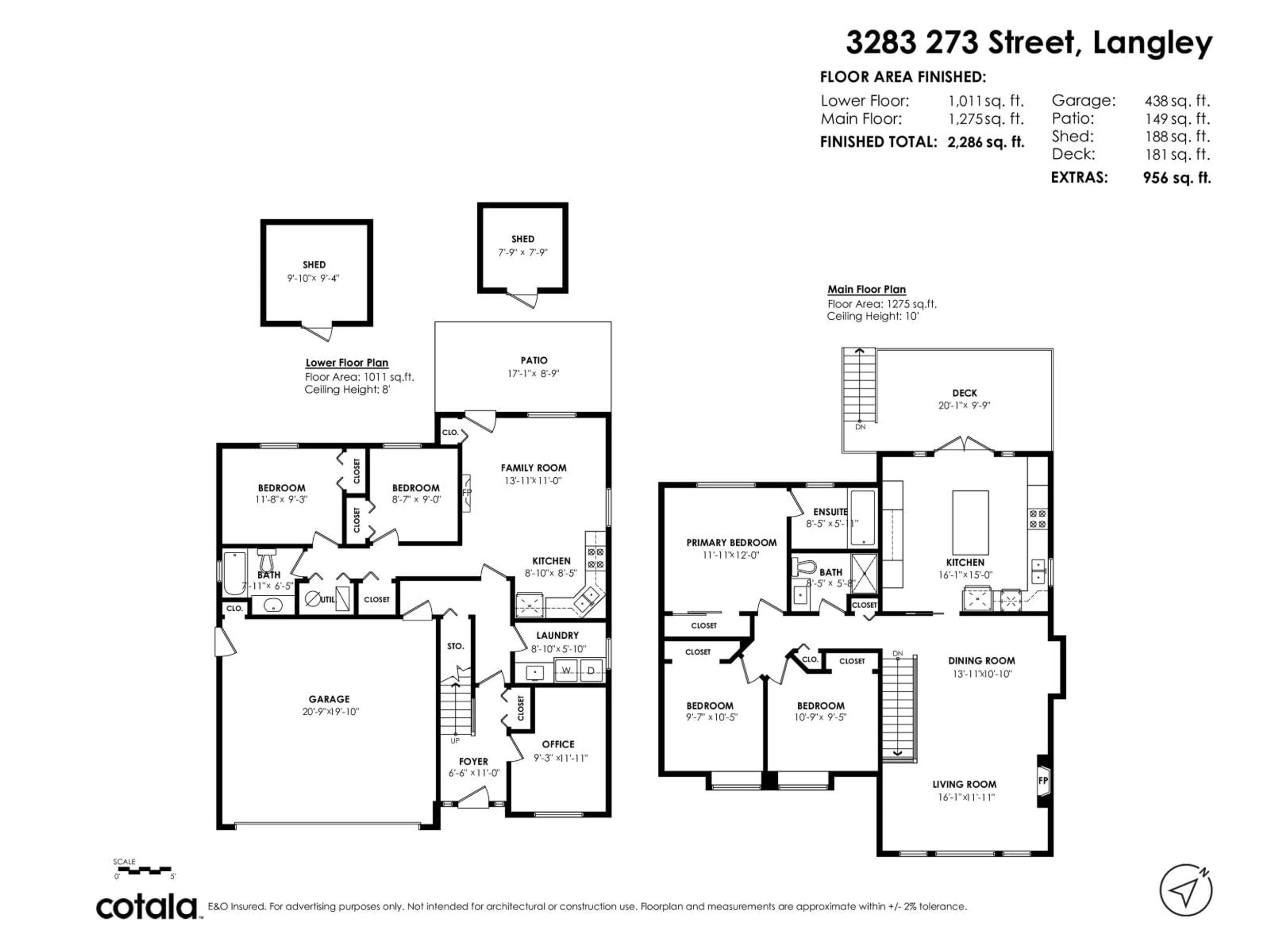 Floor plan for 3283 273 STREET, Langley British Columbia V4W3H9