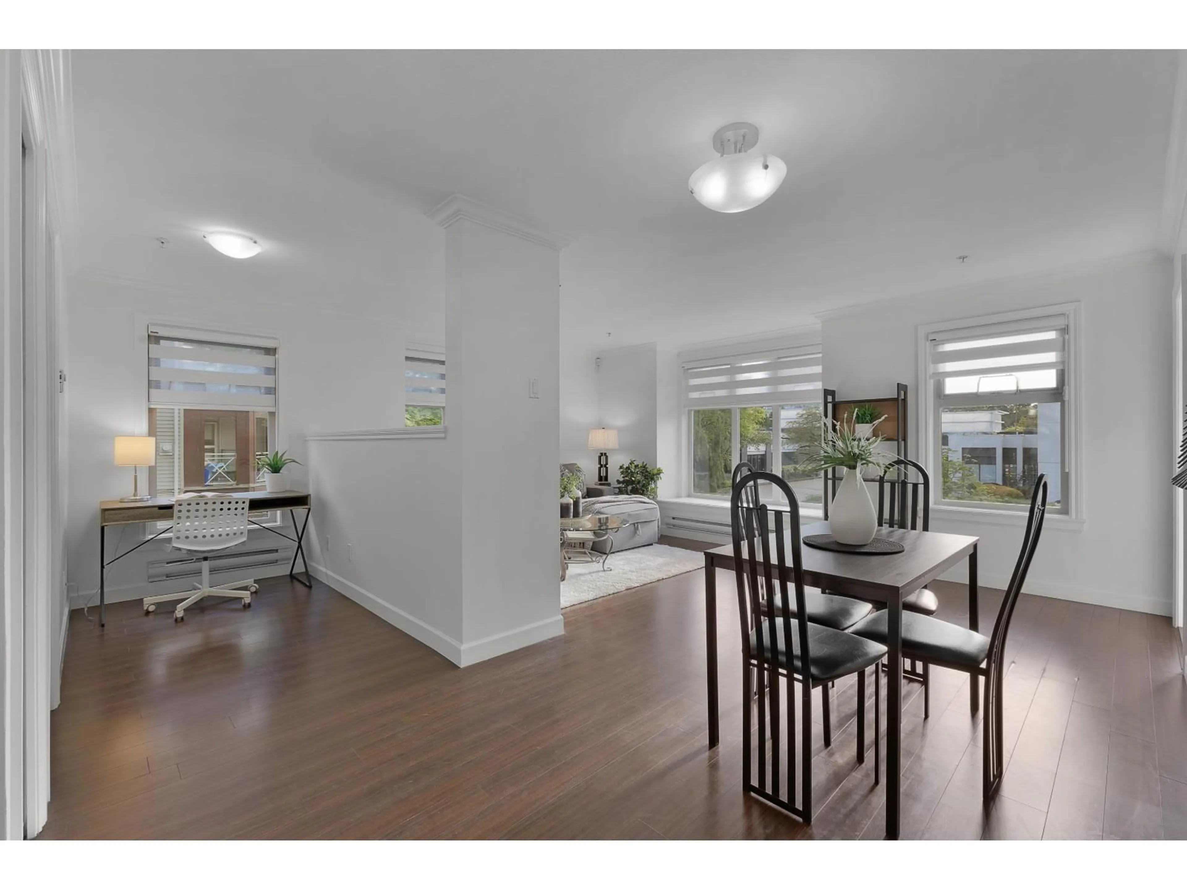 Dining room, wood/laminate floor for 202 - 8084 120A STREET, Surrey British Columbia V3W1V2