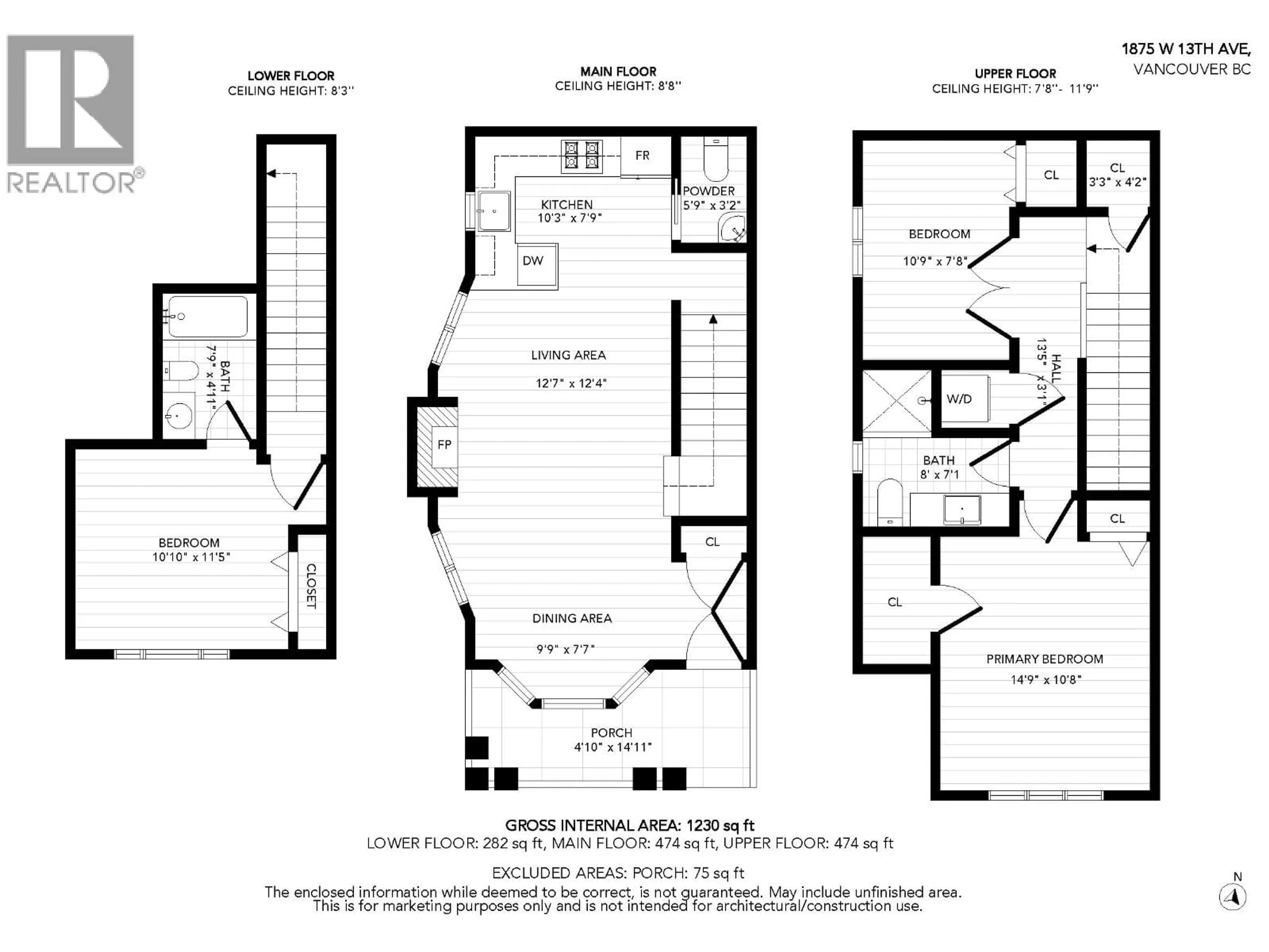Floor plan for 1875 13 AVENUE, Vancouver British Columbia V6J2H4