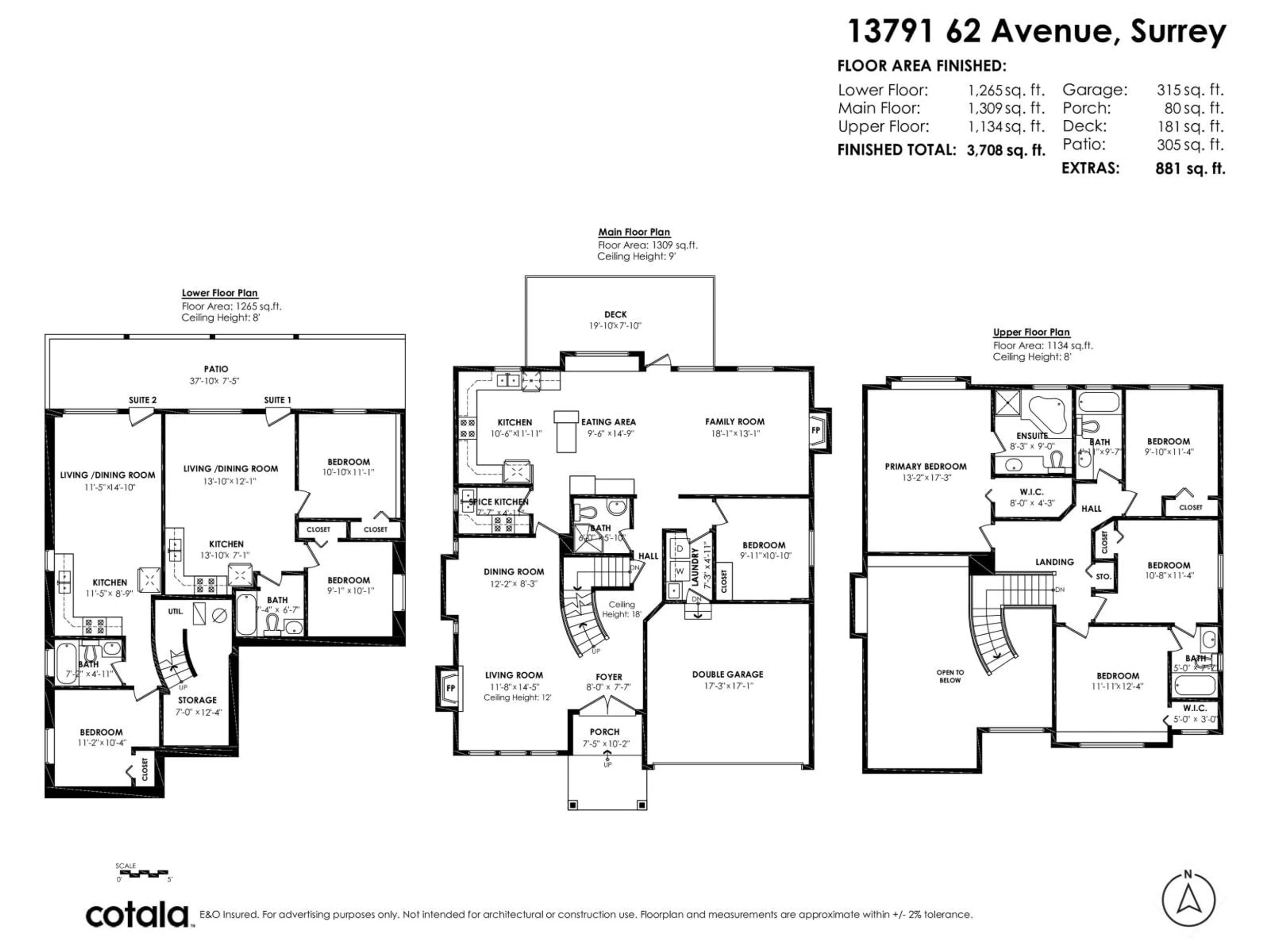 Floor plan for 13791 62 AVENUE, Surrey British Columbia V3X2J6