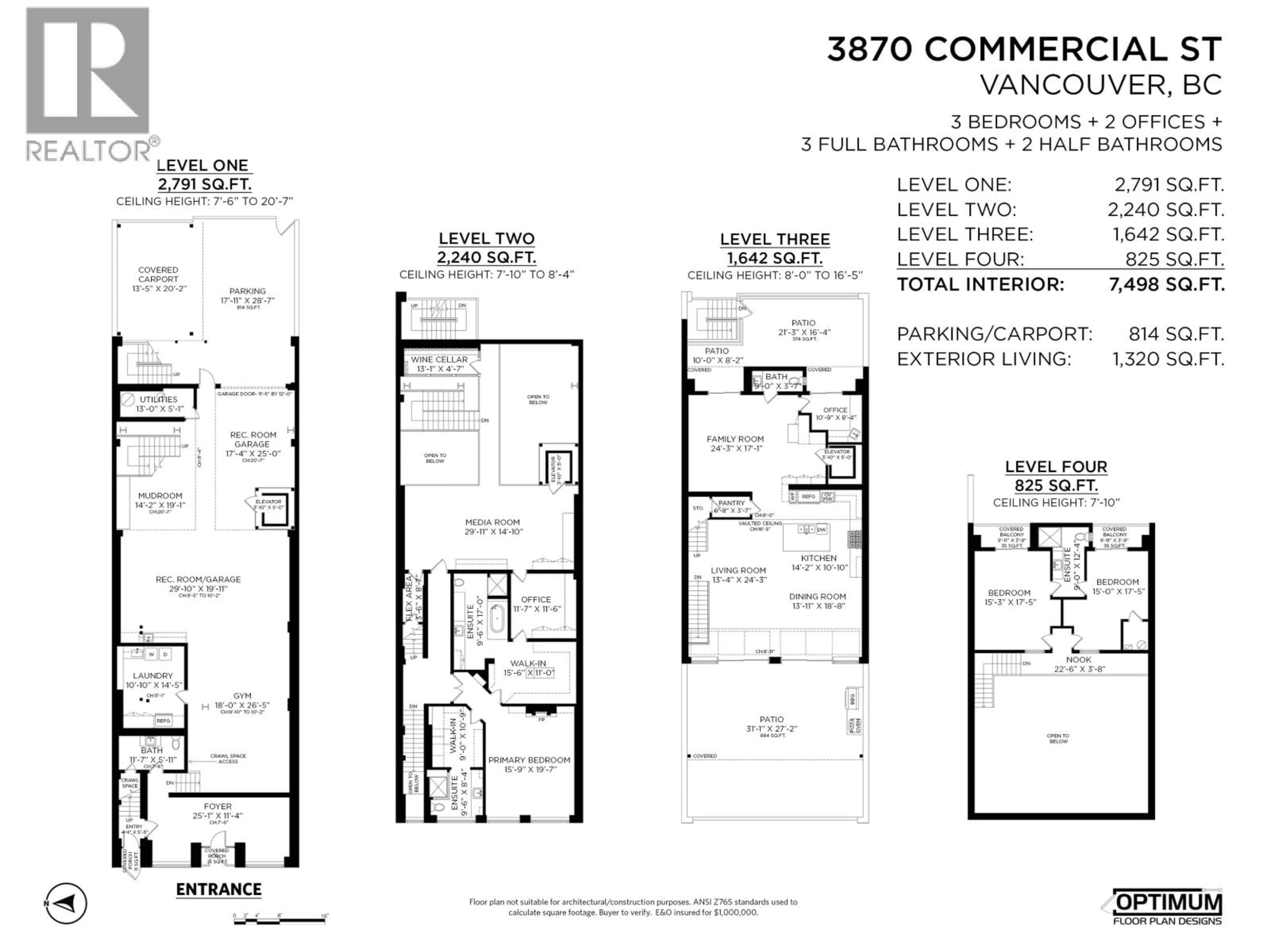 Floor plan for 3870 COMMERCIAL STREET, Vancouver British Columbia V5N4G2