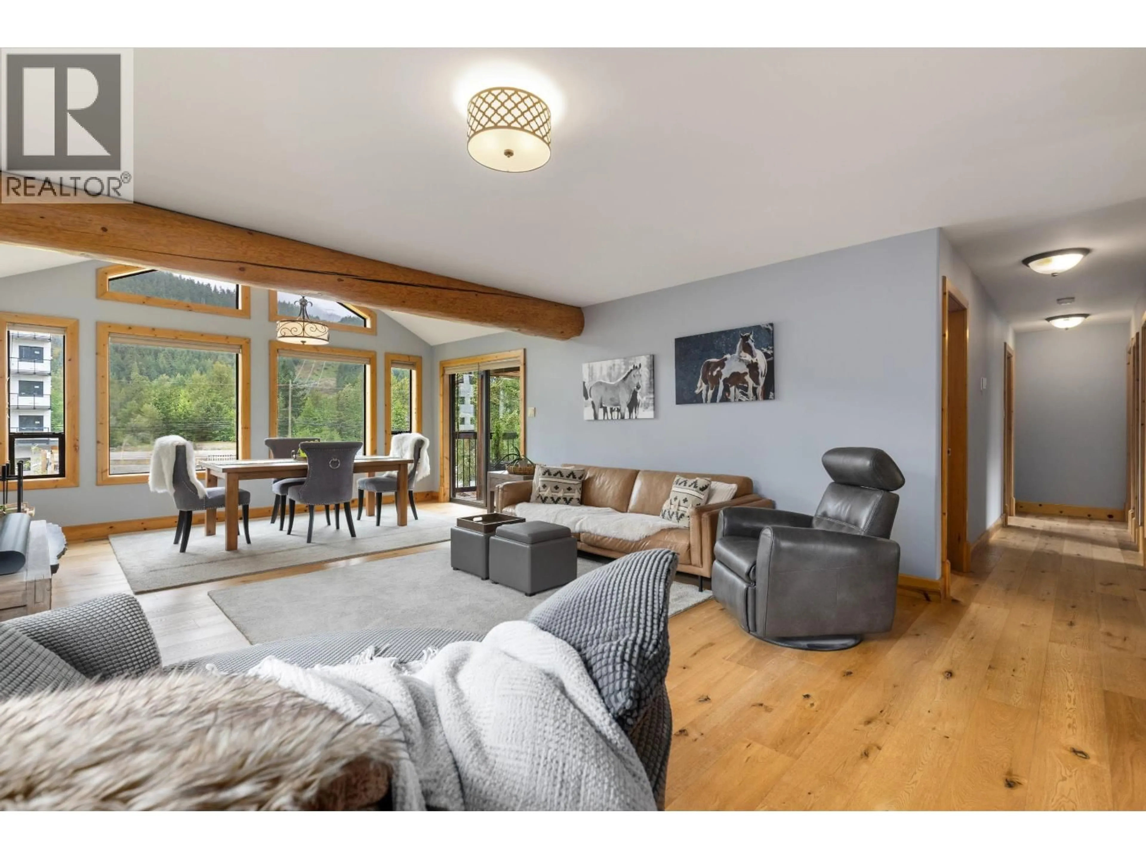 Living room with furniture, wood/laminate floor for 1482 BALSAM STREET, Pemberton British Columbia V0N2L0