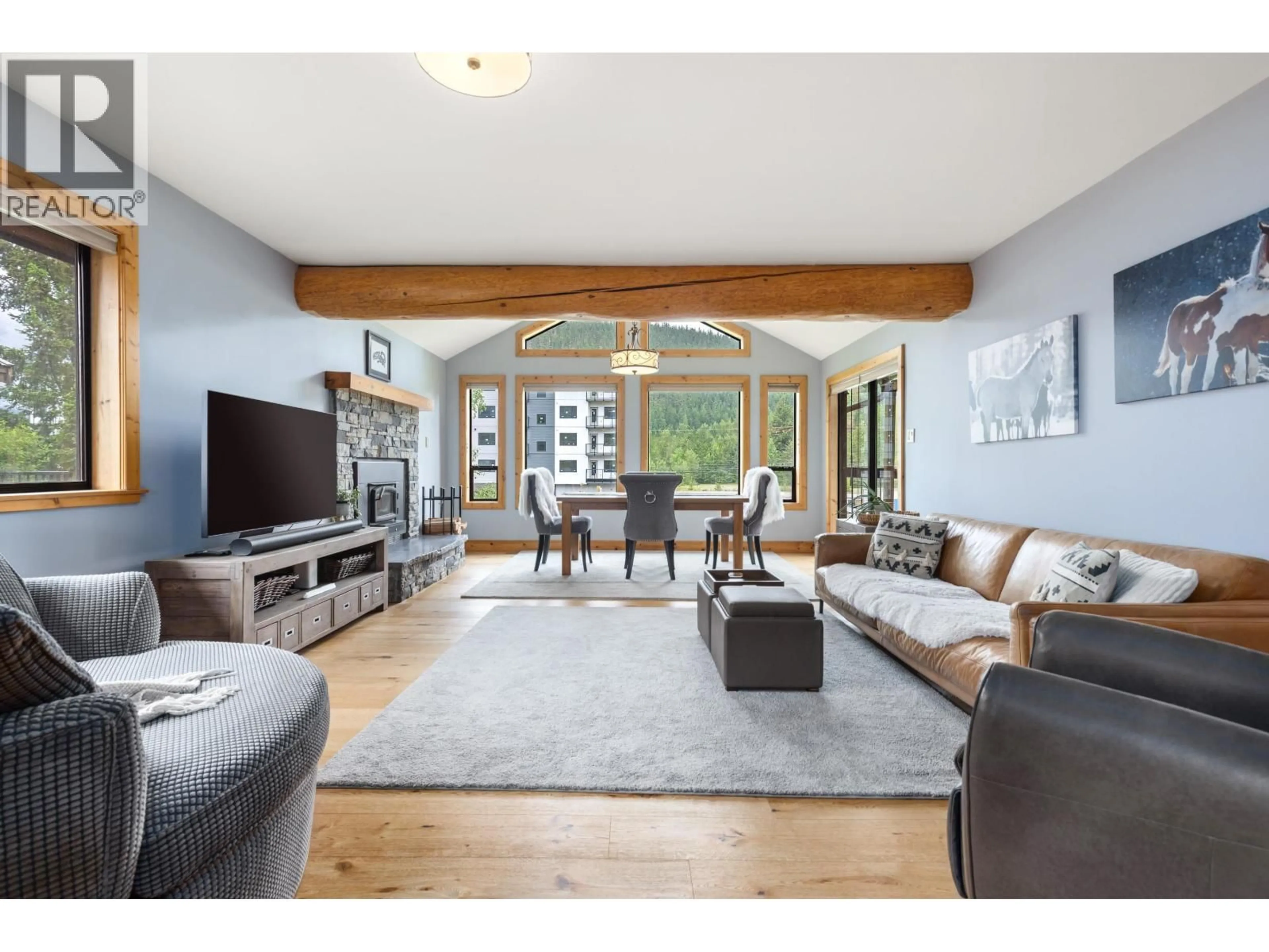 Living room with furniture, wood/laminate floor for 1482 BALSAM STREET, Pemberton British Columbia V0N2L0
