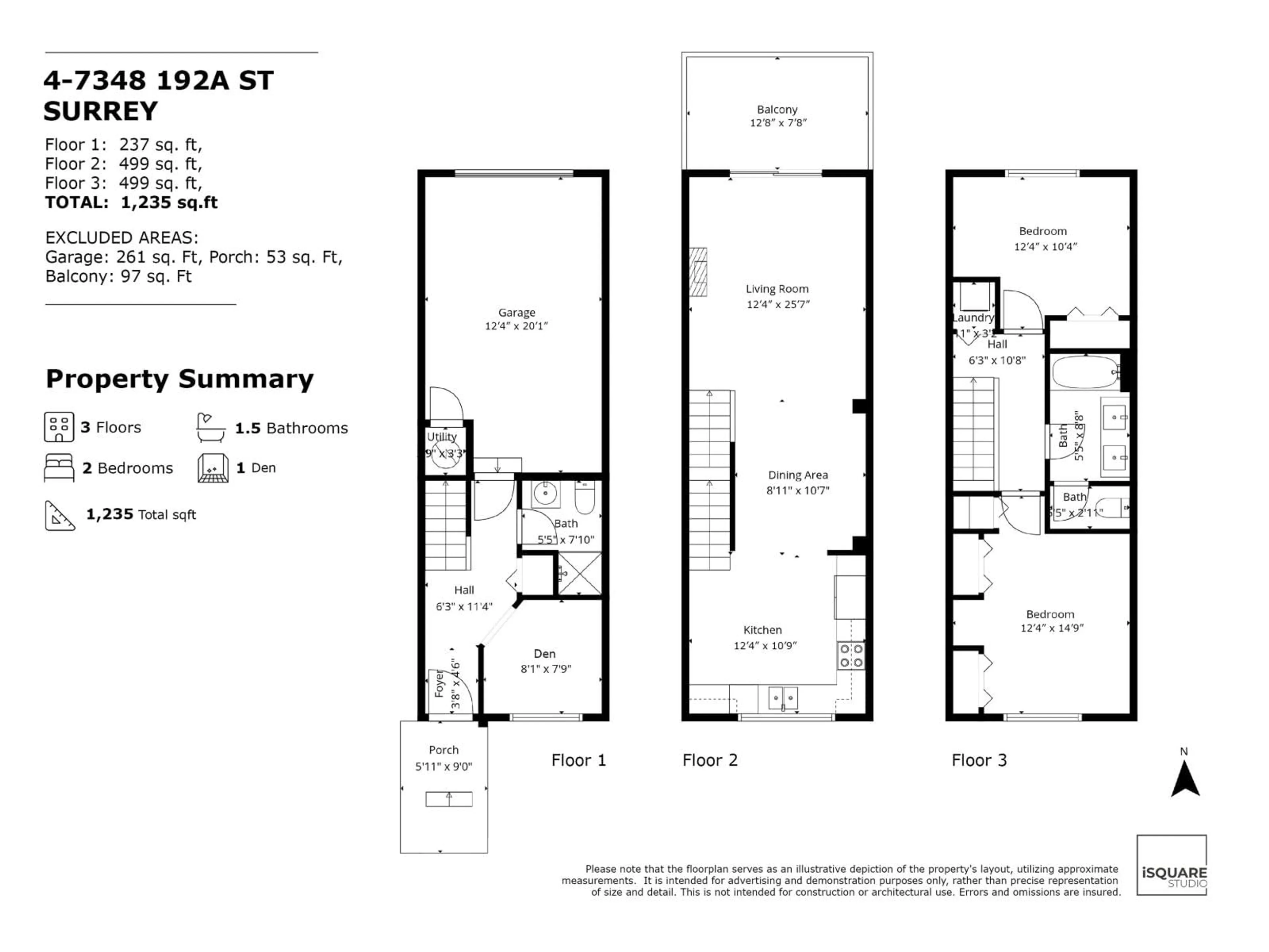 Floor plan for 4 - 7348 192A STREET, Surrey British Columbia V4N6J2