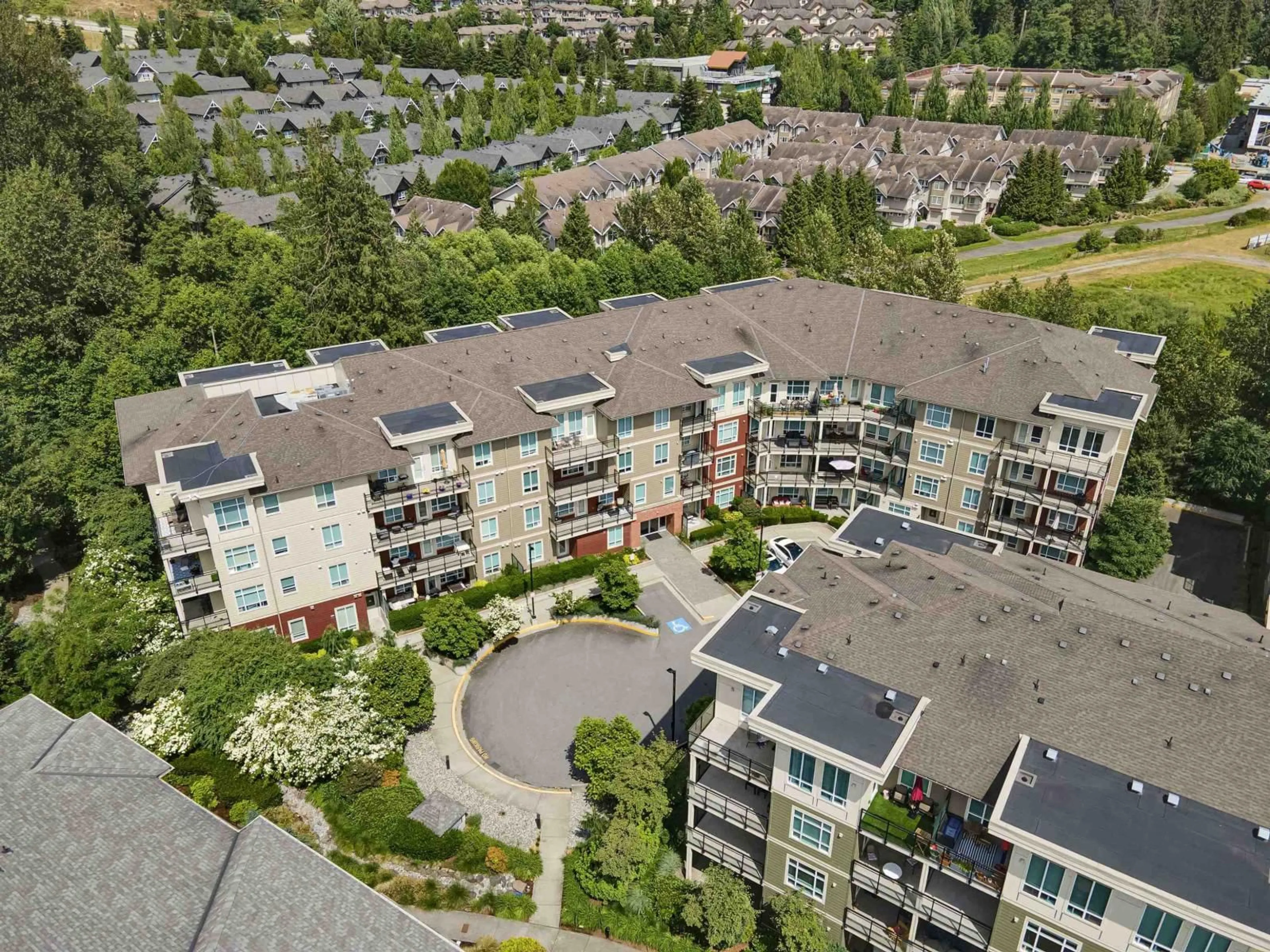 A pic from outside/outdoor area/front of a property/back of a property/a pic from drone, city buildings view from balcony for D301 - 20211 66 AVENUE, Langley British Columbia V2Y0L4