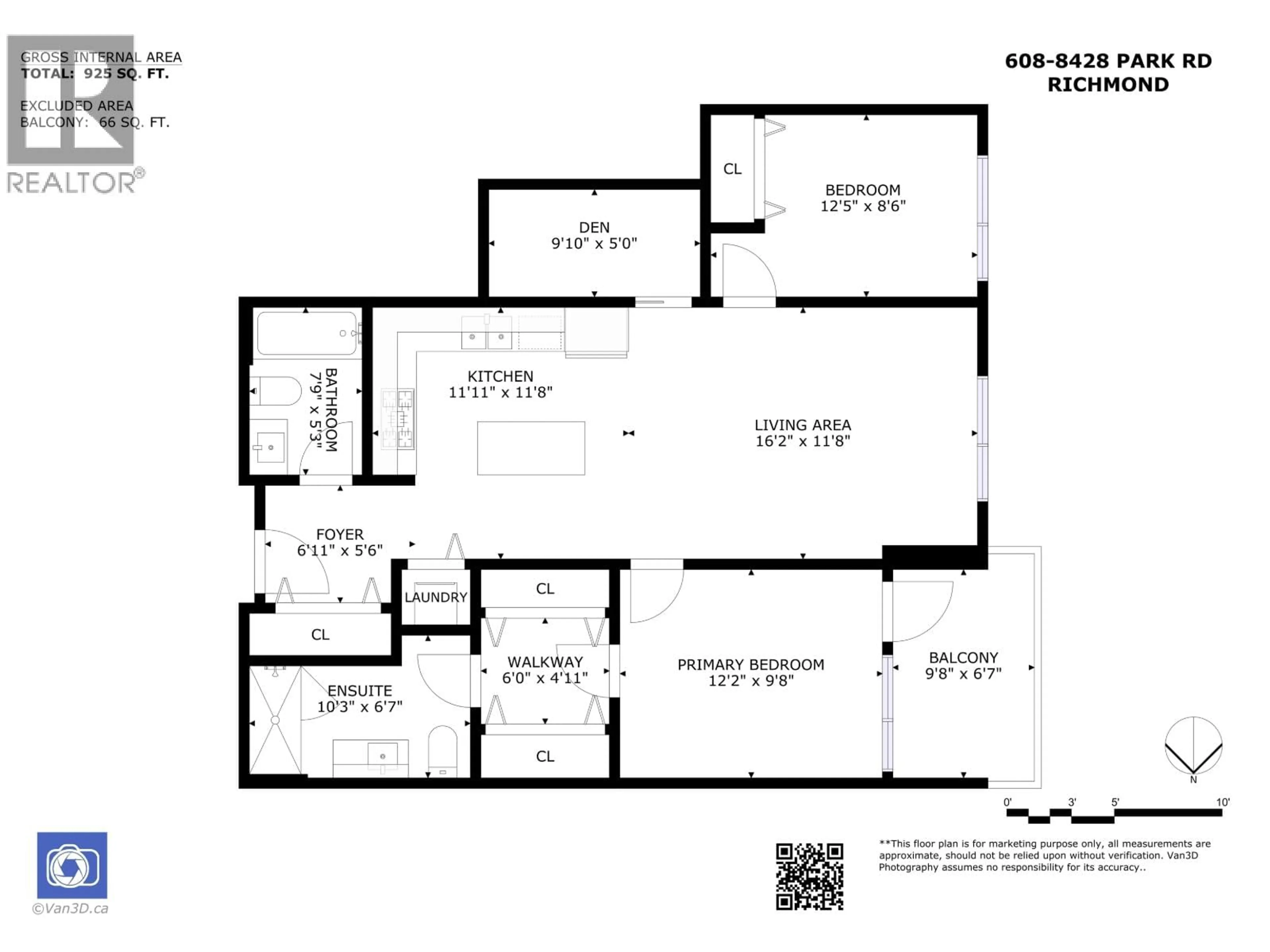 Floor plan for 608 - 8428 PARK ROAD, Richmond British Columbia V6Y0K1