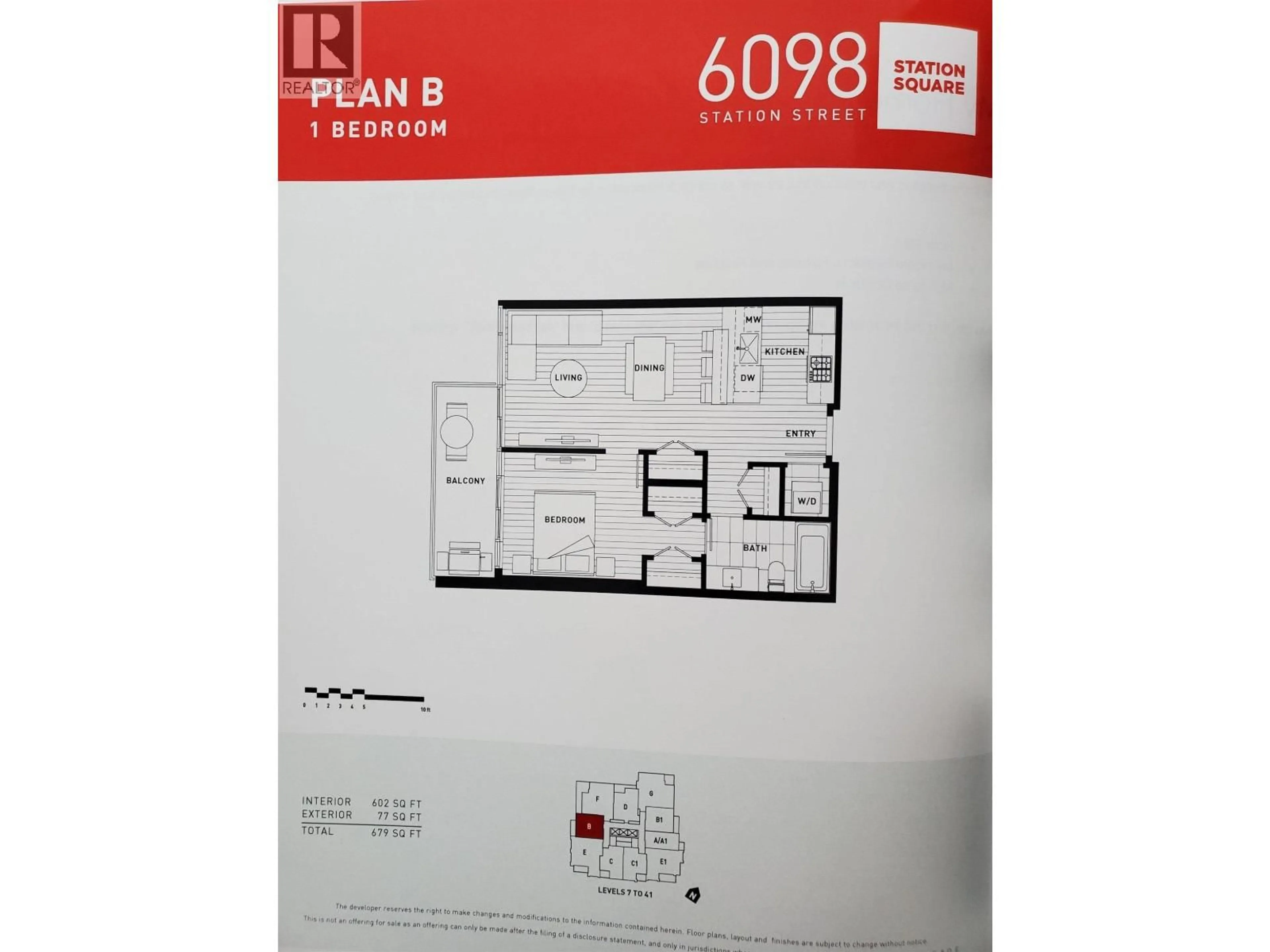 Floor plan for 2703 - 6098 STATION STREET, Burnaby British Columbia V5H0H4