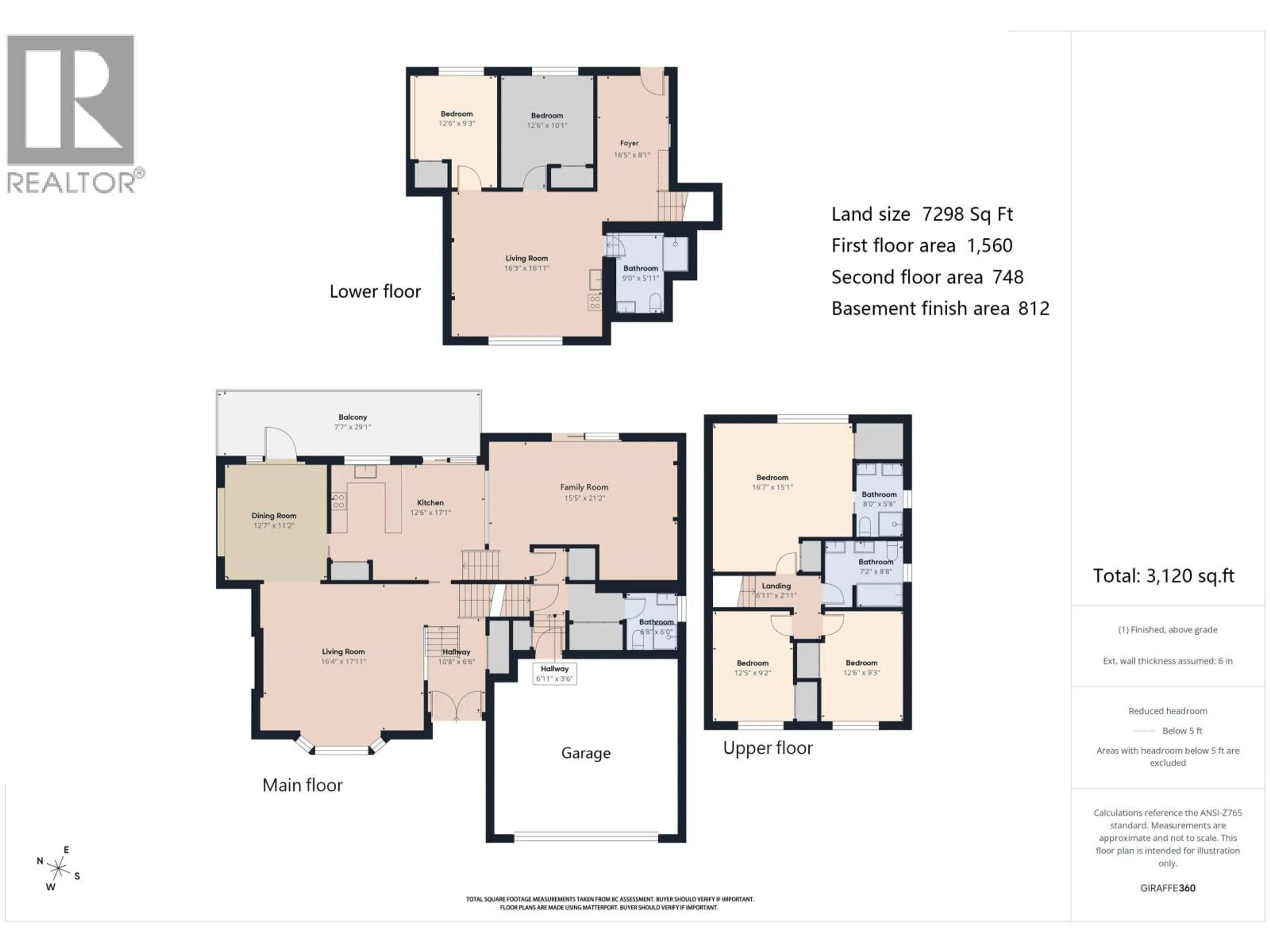 Floor plan for 1108 MARSDEN COURT, Burnaby British Columbia V5A3N3