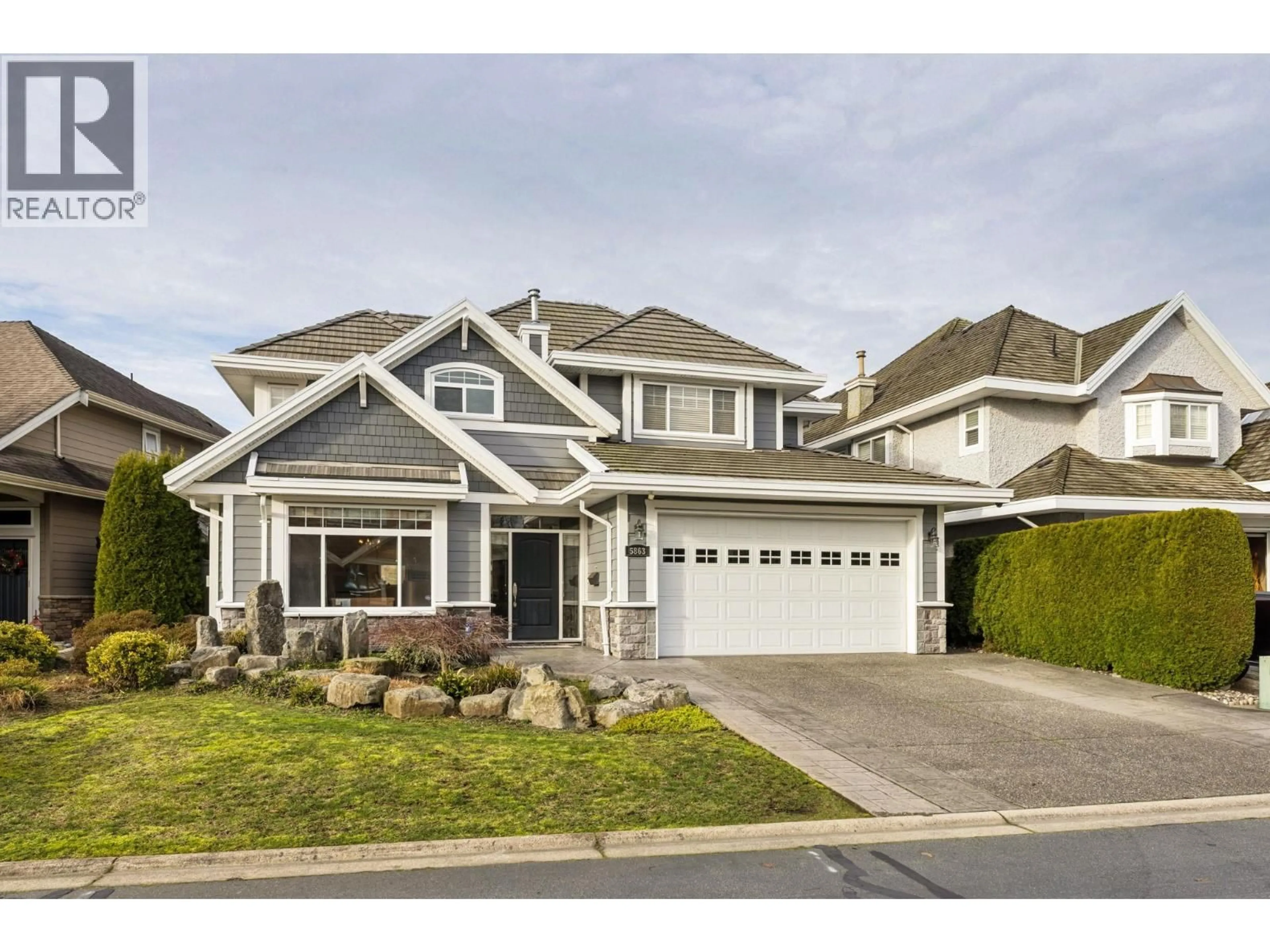 Home with vinyl exterior material, street for 5863 COVE LINK ROAD, Delta British Columbia V4K5G8