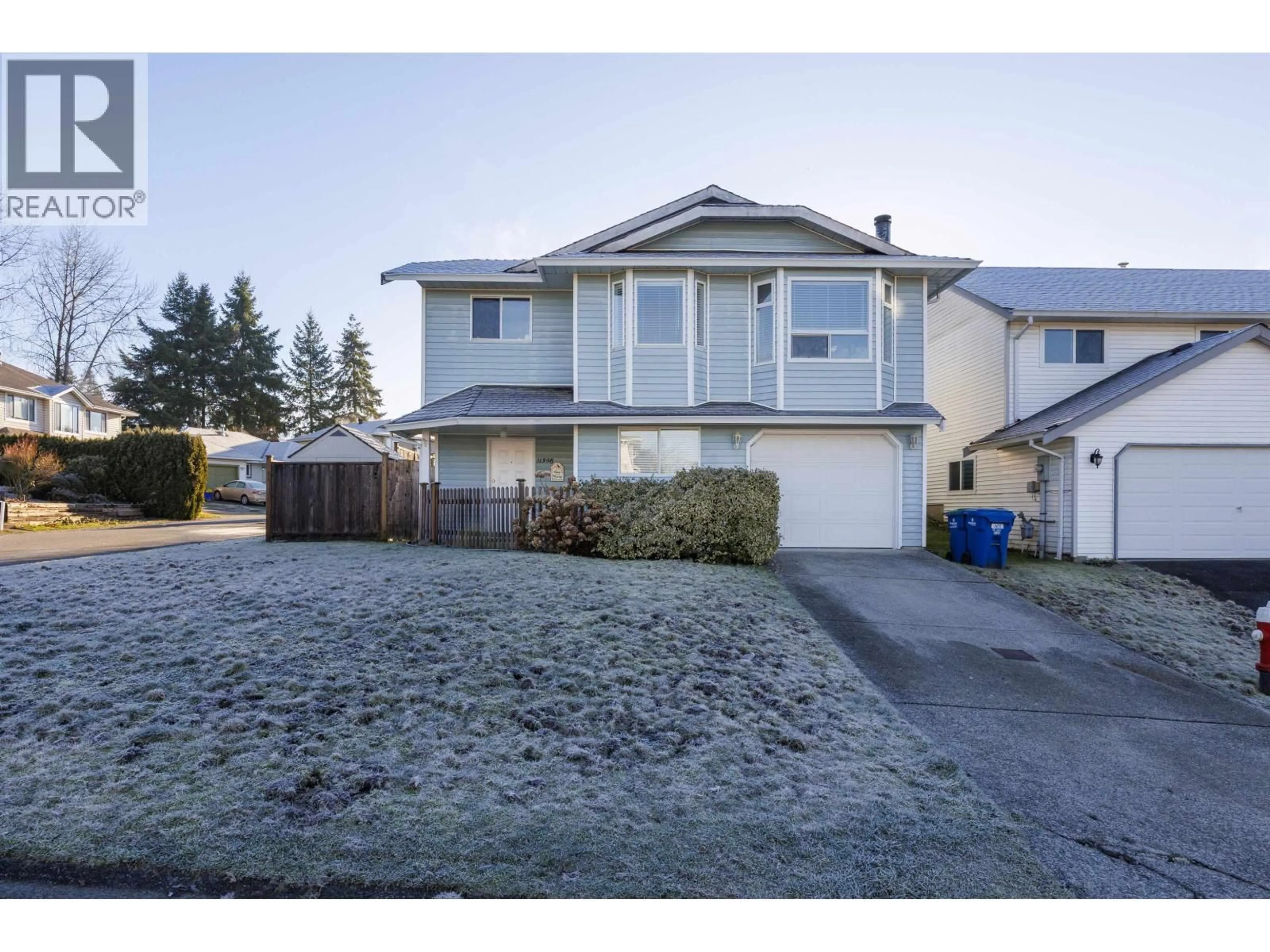 A pic from outside/outdoor area/front of a property/back of a property/a pic from drone, street for 11398 HARRISON STREET, Maple Ridge British Columbia V2X9L2