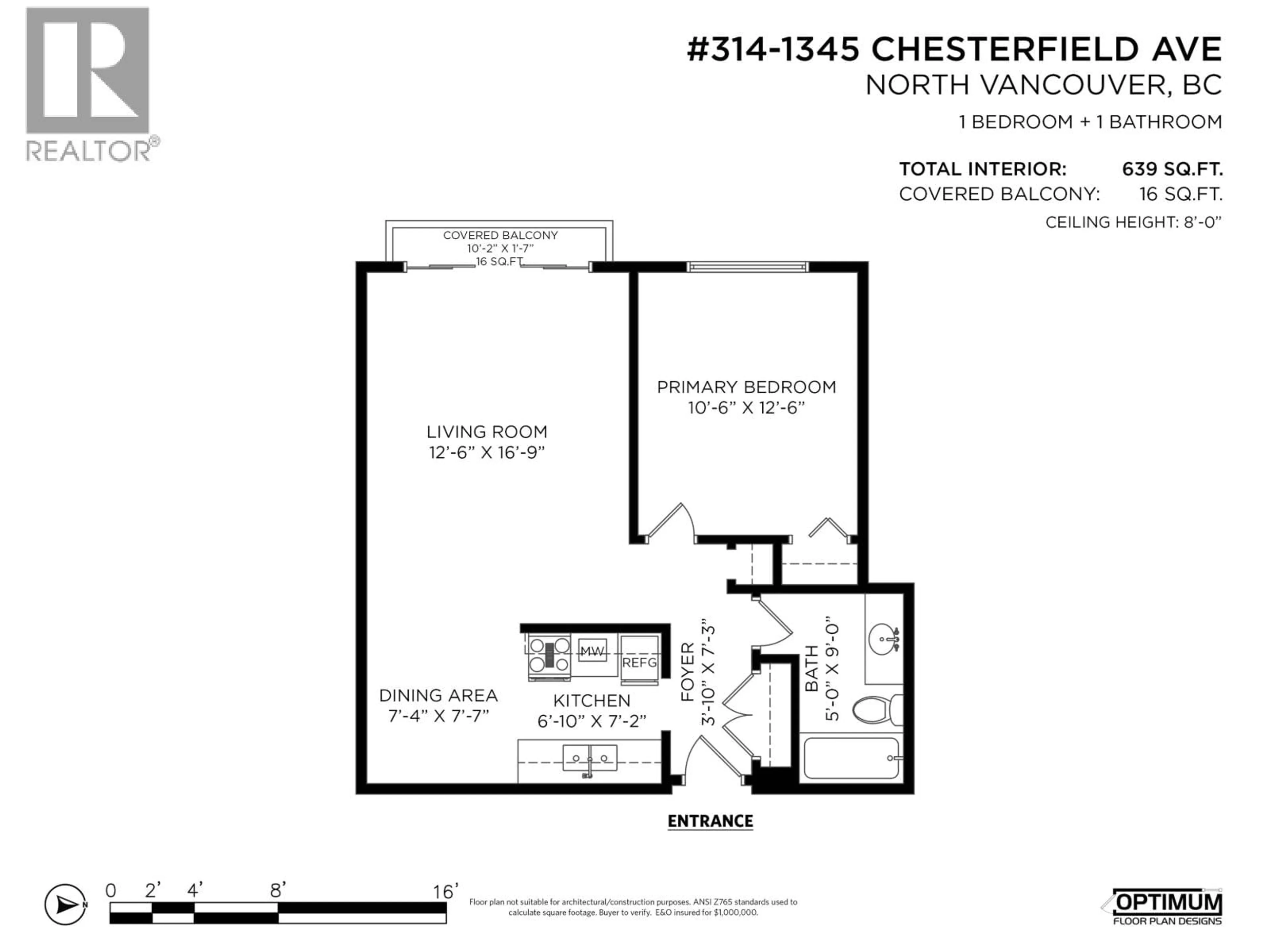 Floor plan for 314 - 1345 CHESTERFIELD AVENUE, North Vancouver British Columbia V7M2N1