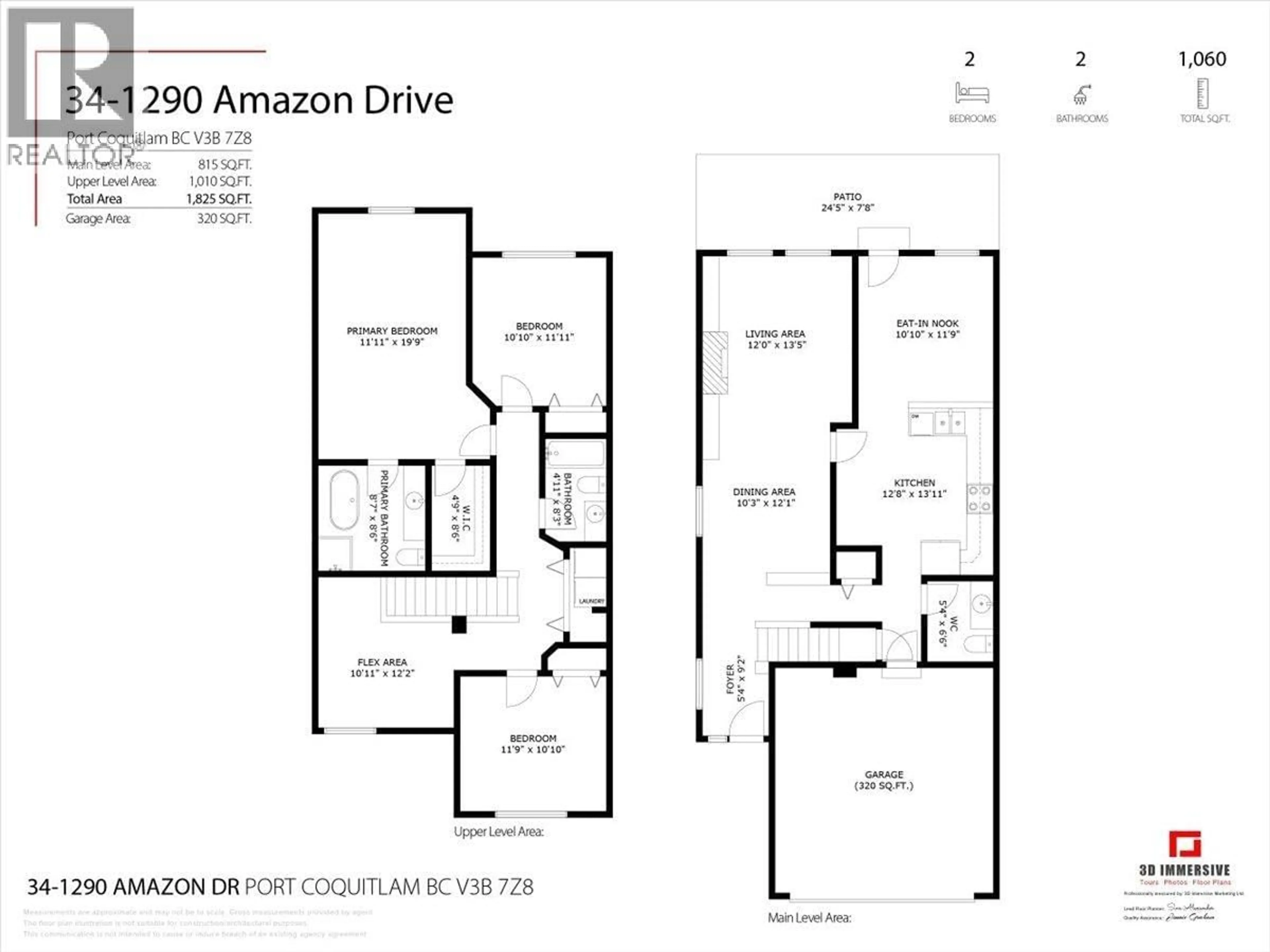 Floor plan for 34 - 1290 AMAZON DRIVE, Port Coquitlam British Columbia V3B7Z8