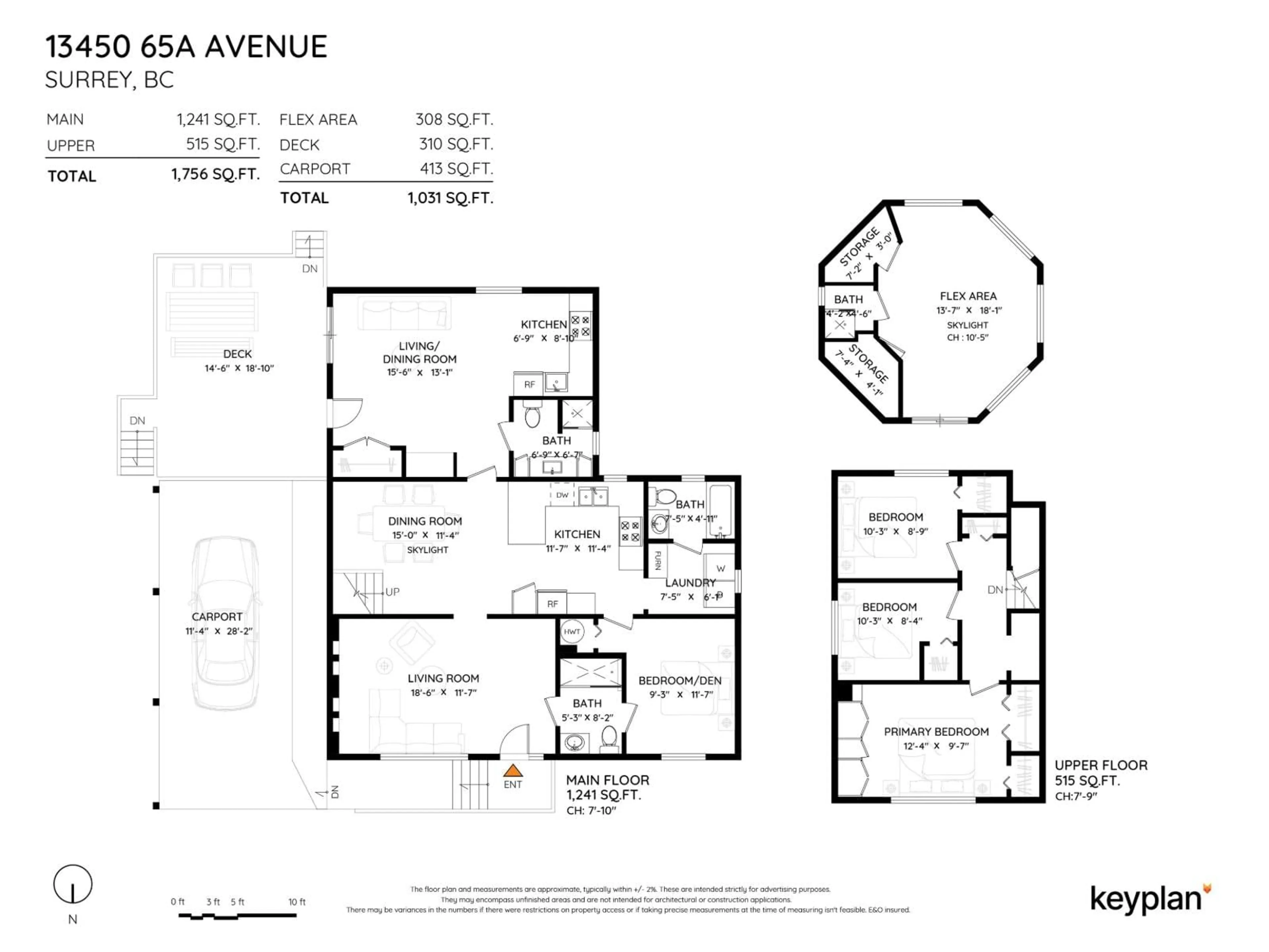 Floor plan for 13450 65A AVENUE, Surrey British Columbia V3W1Z6