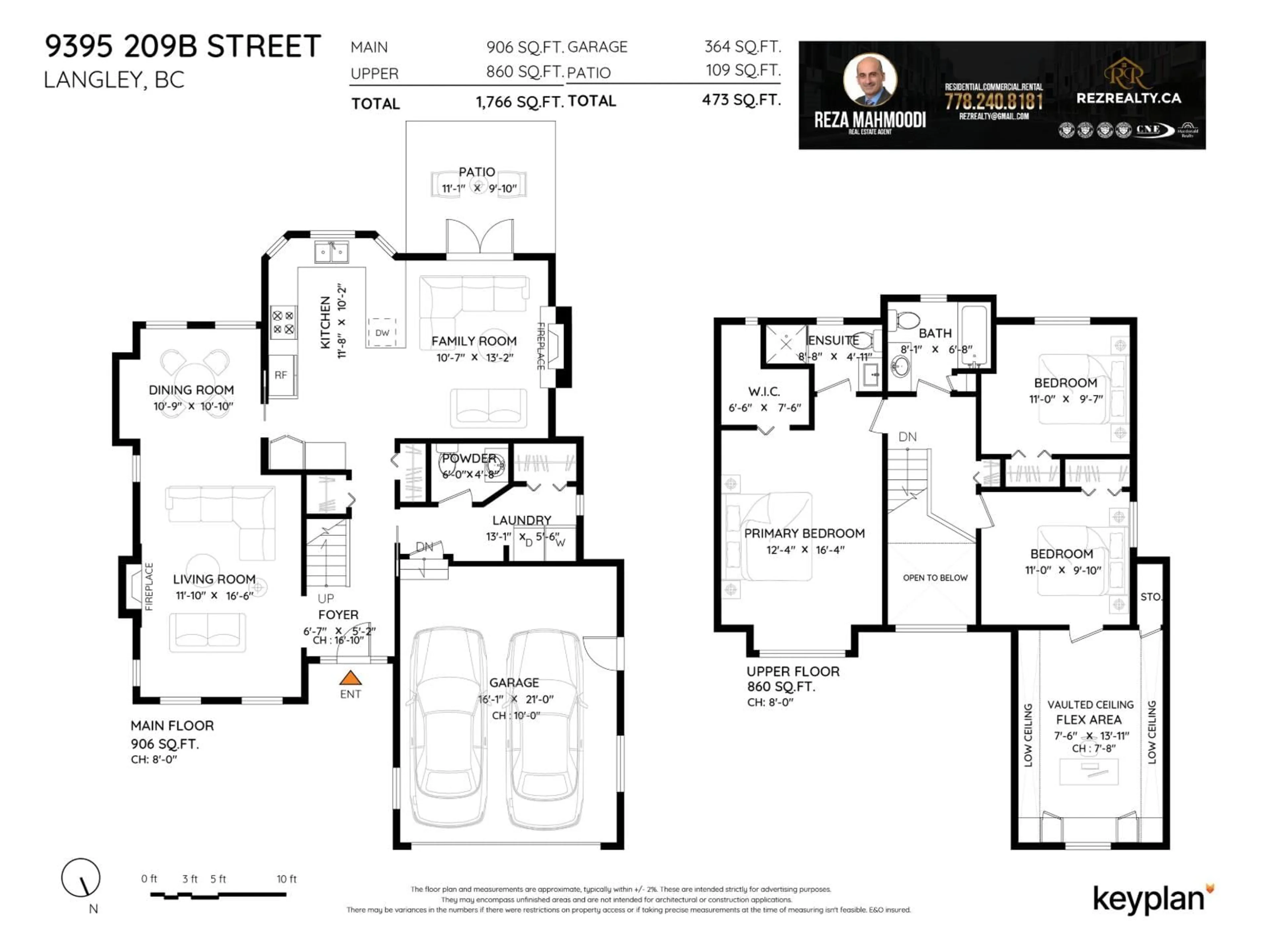 Floor plan for 9395 209B STREET, Langley British Columbia V1M1R8