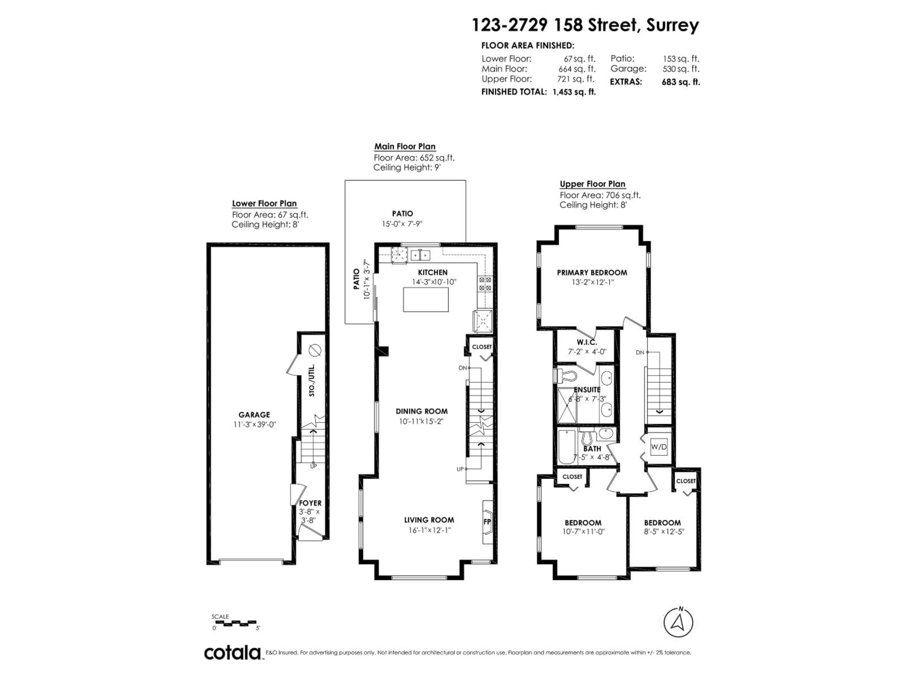 Floor plan for 123 - 2729 158 STREET, Surrey British Columbia V3Z1P4