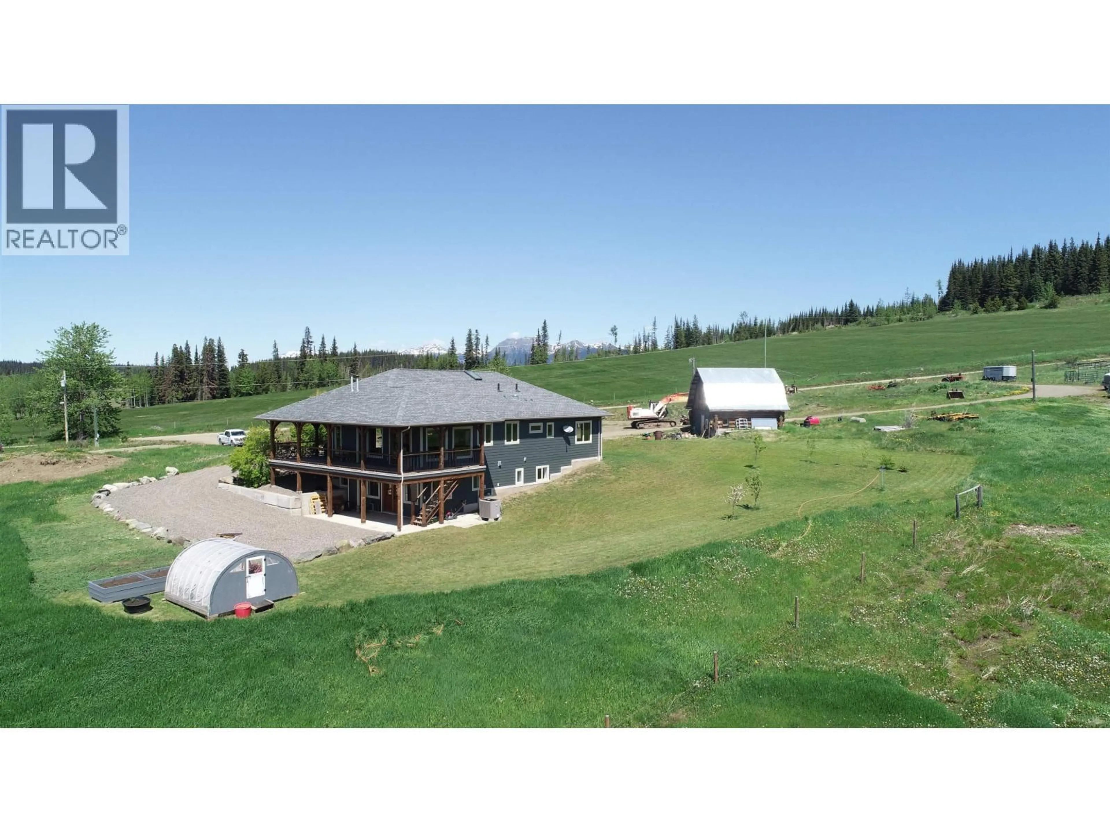 A pic from outside/outdoor area/front of a property/back of a property/a pic from drone, mountain view for 7018 BOUNDARY ROAD, Telkwa British Columbia V0J2X2