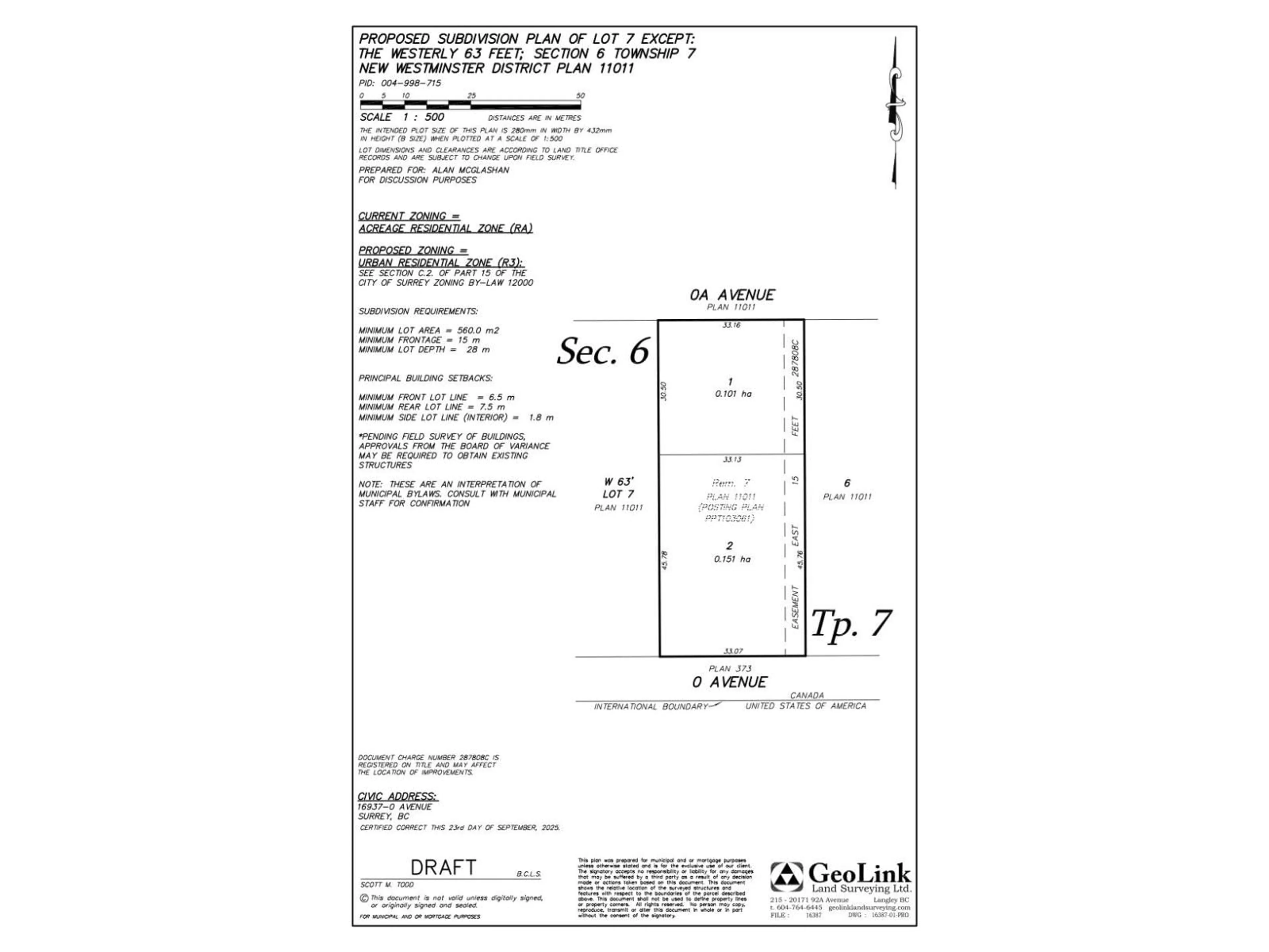 Floor plan for 16937 0 AVENUE, Surrey British Columbia V3Z9N9