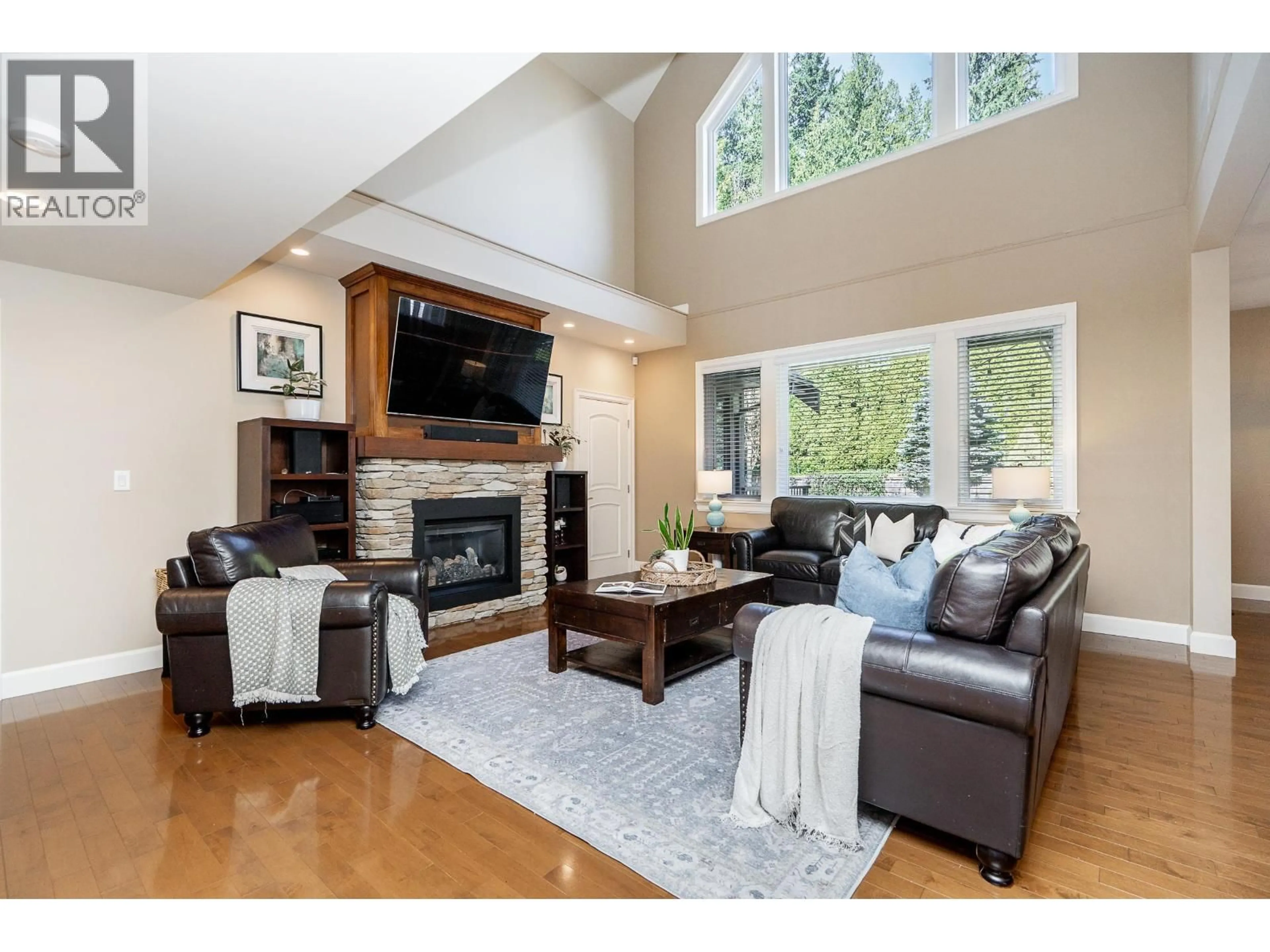 Living room with furniture, wood/laminate floor for 3361 SCOTCH PINE AVENUE, Coquitlam British Columbia V3E0C4