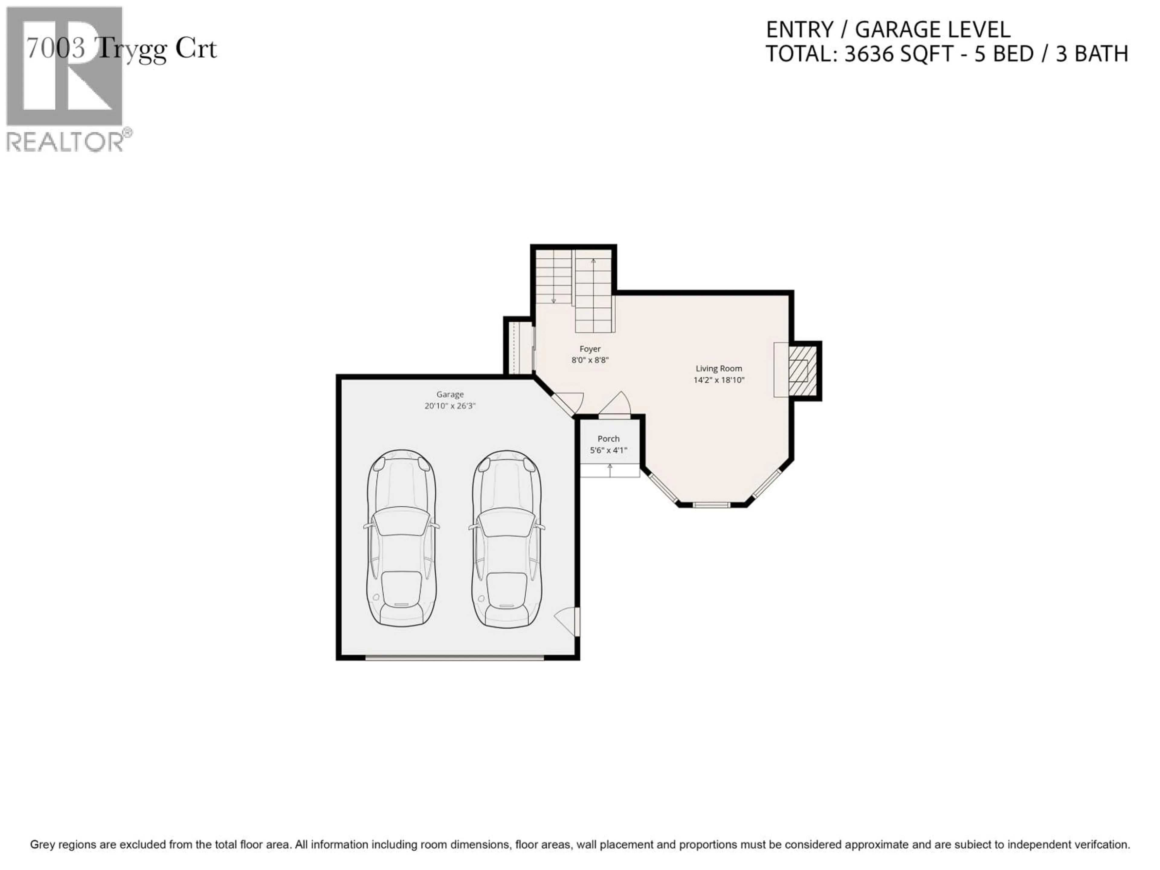 Floor plan for 7003 TRYGG COURT, Prince George British Columbia V2N6Z8
