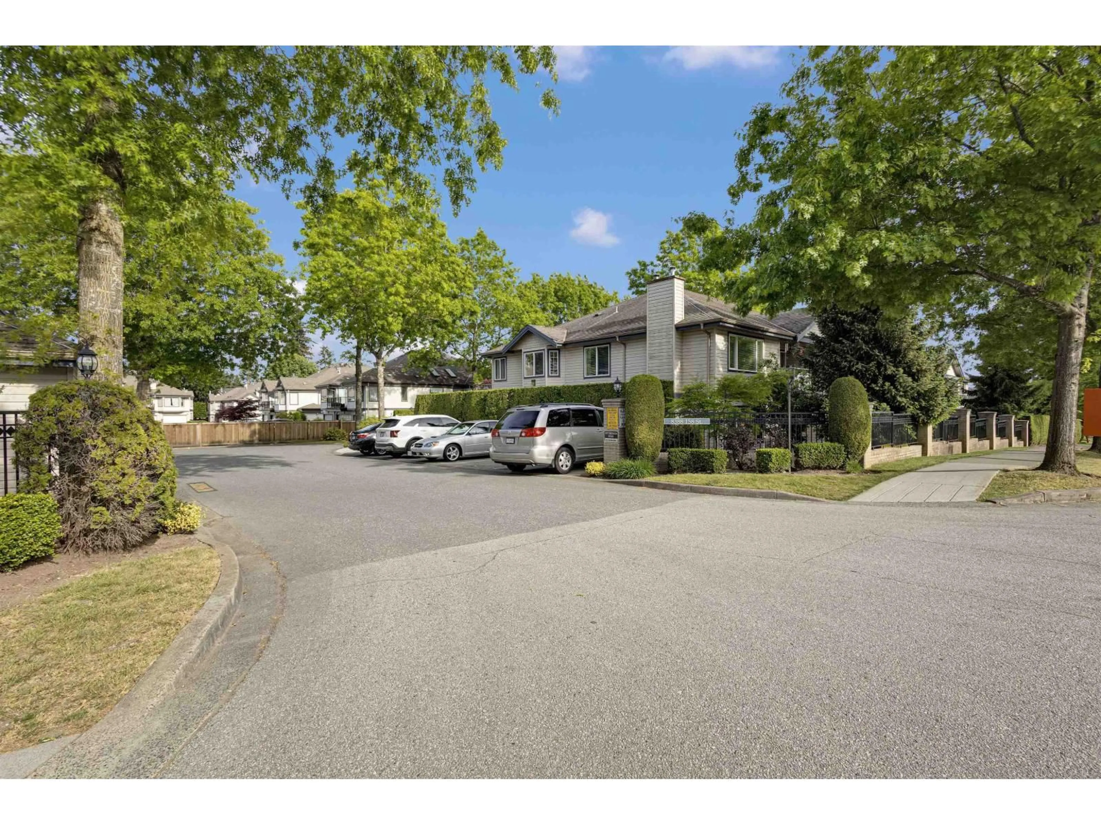 A pic from outside/outdoor area/front of a property/back of a property/a pic from drone, street for 10 - 8388 158 STREET, Surrey British Columbia V4N2Y7