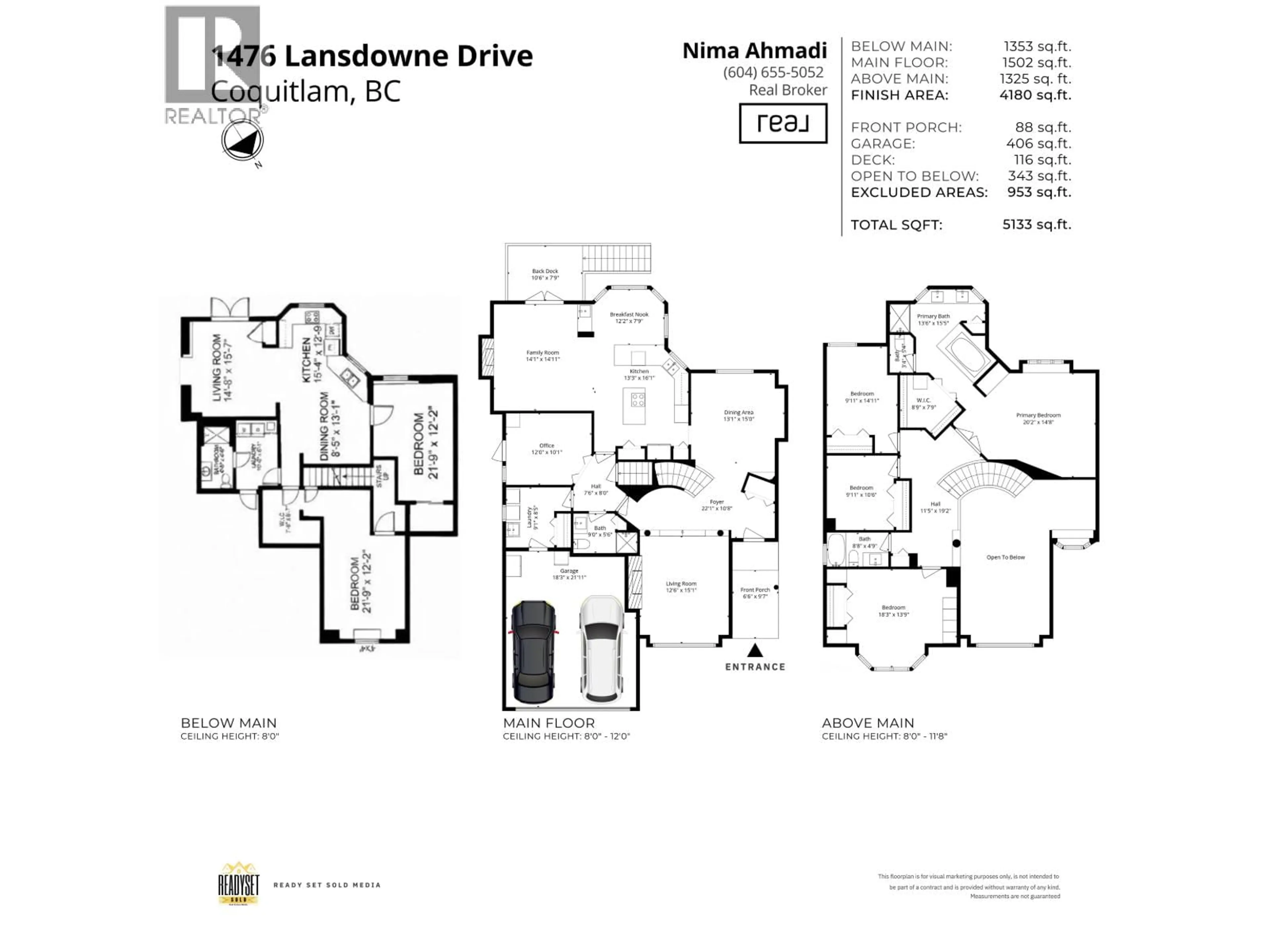 Floor plan for 1476 LANSDOWNE DRIVE DRIVE, Coquitlam British Columbia V3E2S8