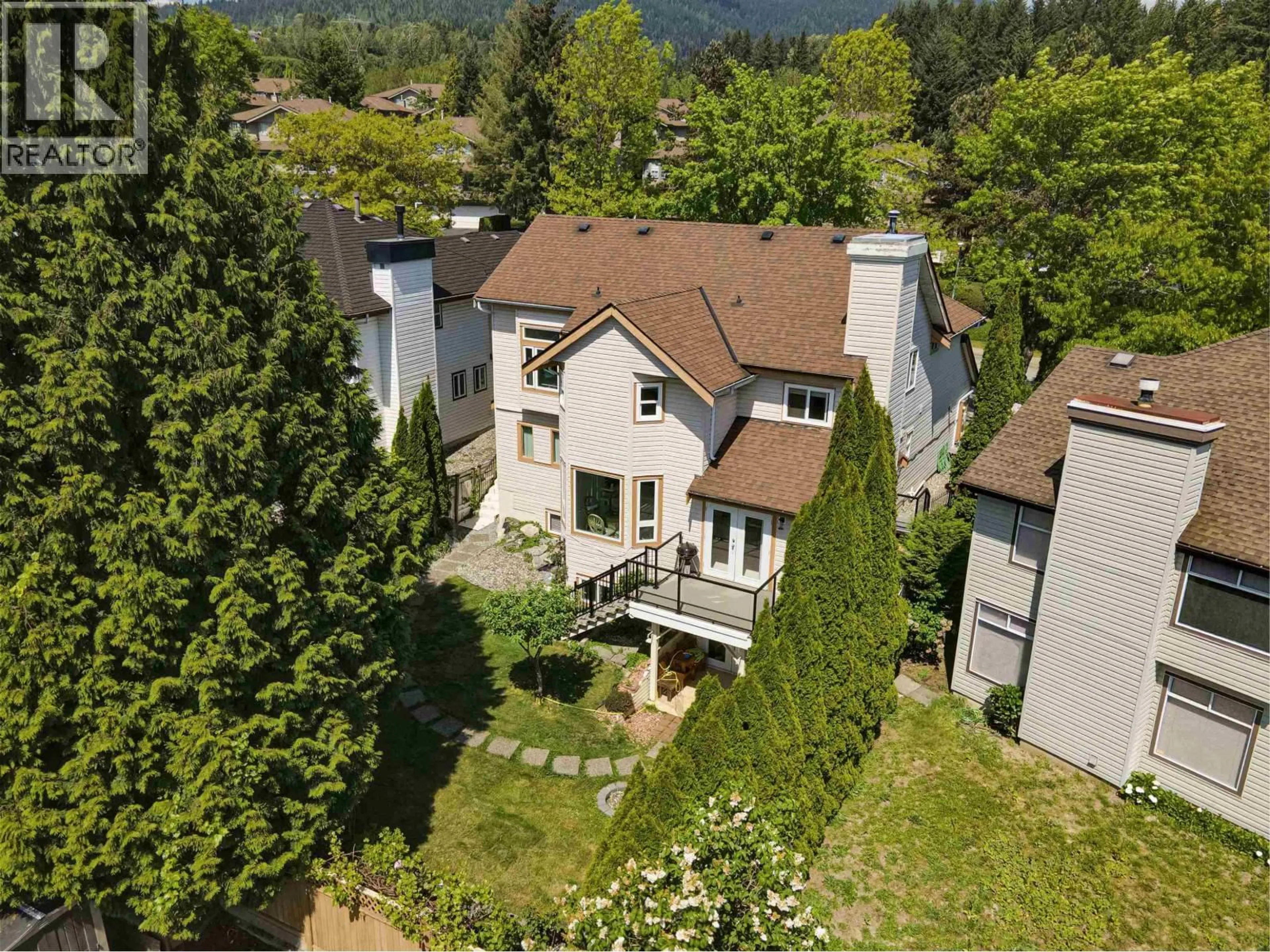 A pic from outside/outdoor area/front of a property/back of a property/a pic from drone, mountain view for 1476 LANSDOWNE DRIVE DRIVE, Coquitlam British Columbia V3E2S8