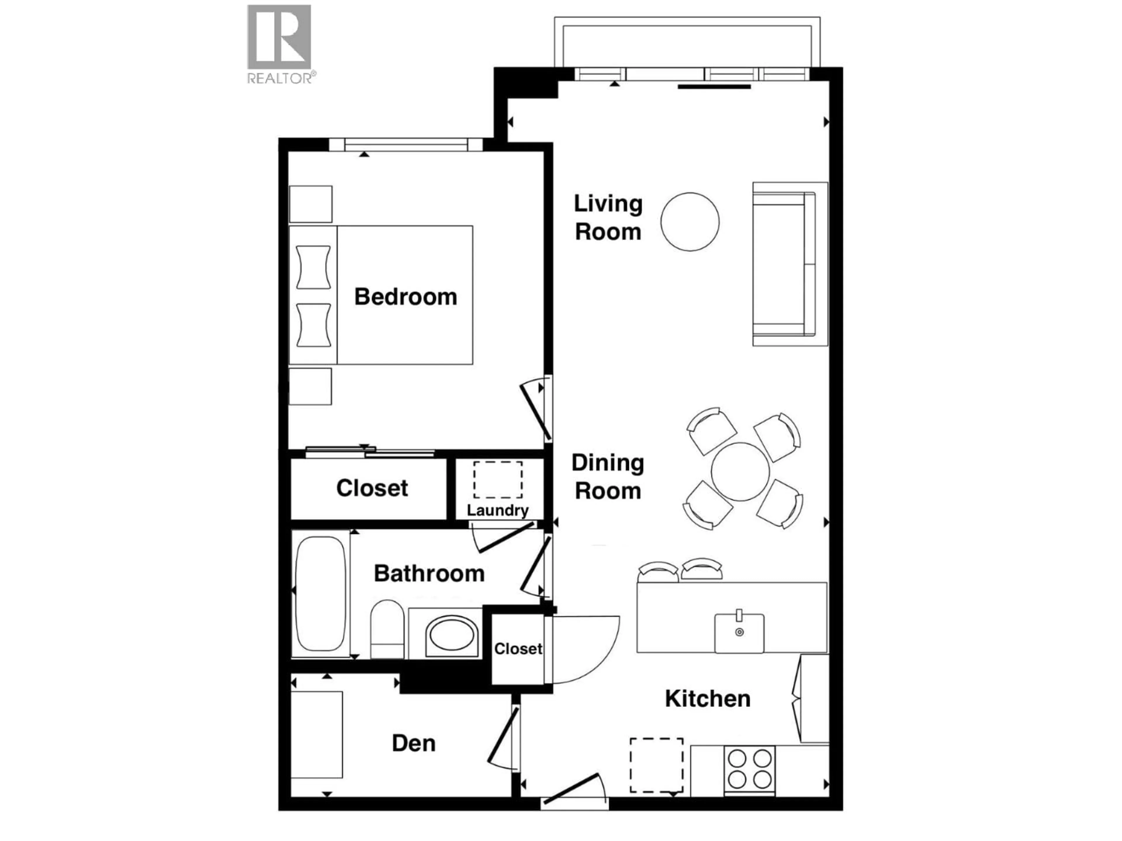 Floor plan for 407 - 1088 RICHARDS STREET, Vancouver British Columbia V6B0J8