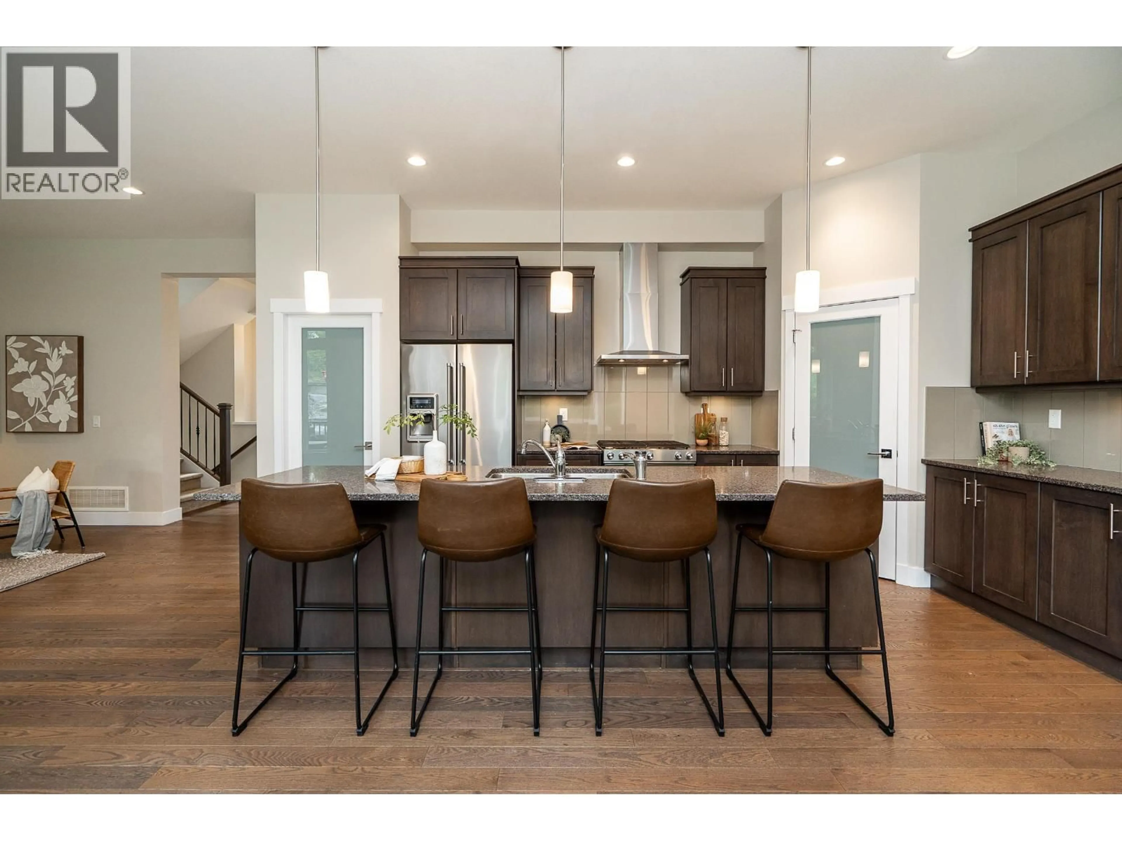 Open concept kitchen, wood/laminate floor for 3565 HIGHLAND DRIVE, Coquitlam British Columbia V3E0K2